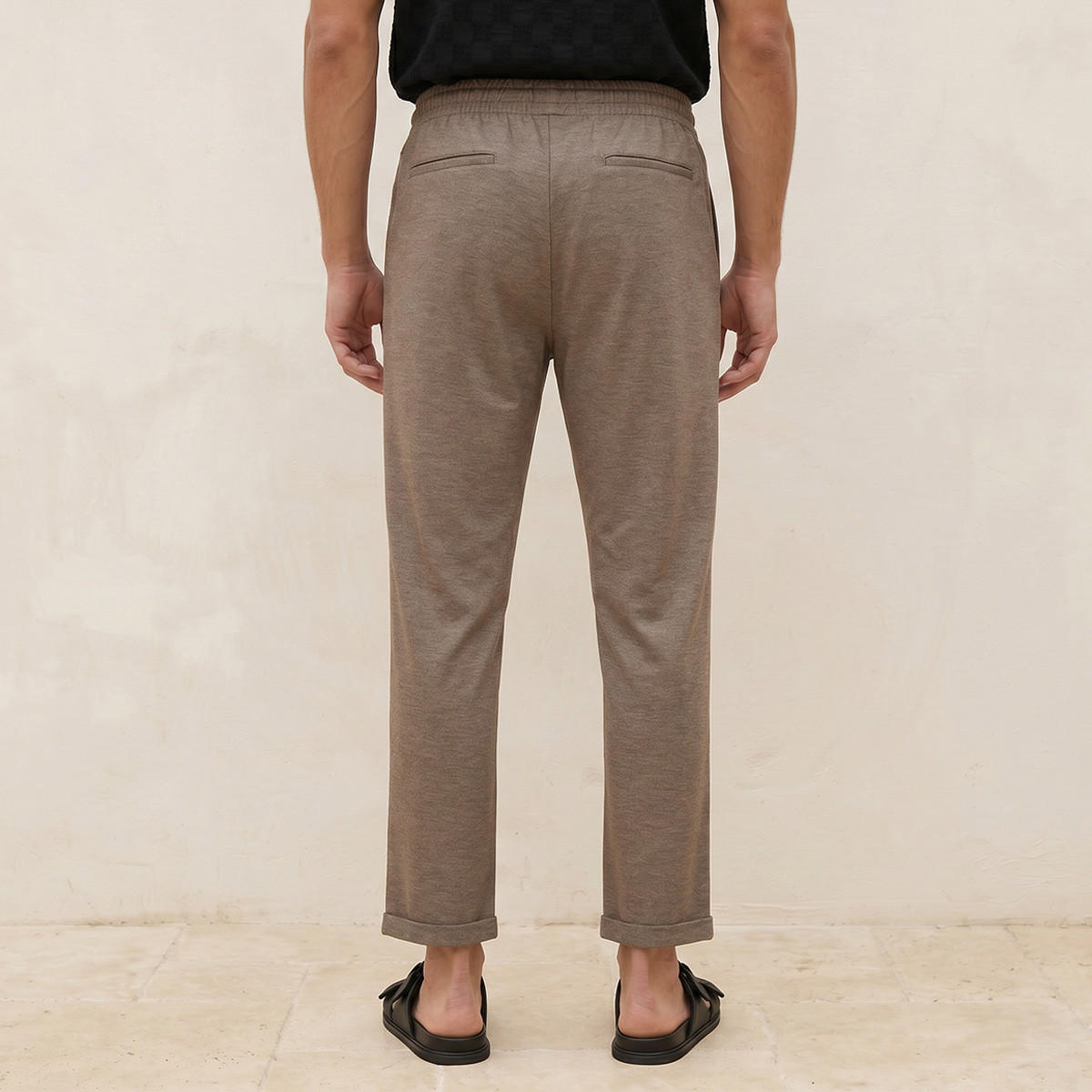 Splash Smart Regular Fit Pique Trousers-men-clothing-bottoms-trousersandchinos-trousers-image-4
