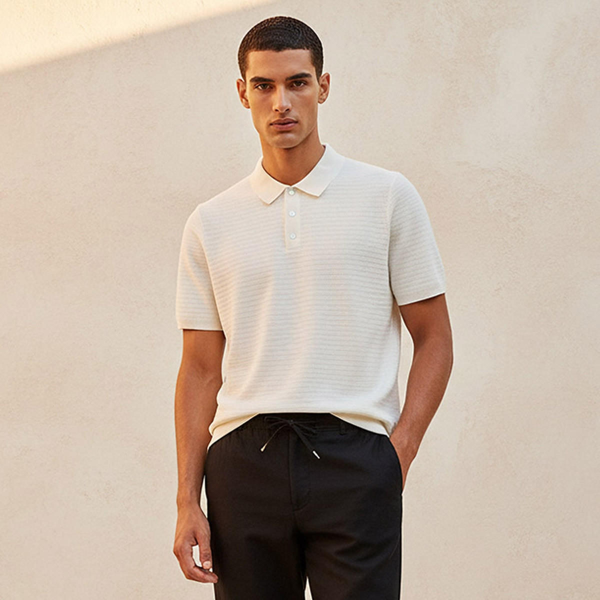 Splash Smart Short Sleeves Textured Polo T-shirt-men-clothing-tshirtsandpolos-polos-image-1