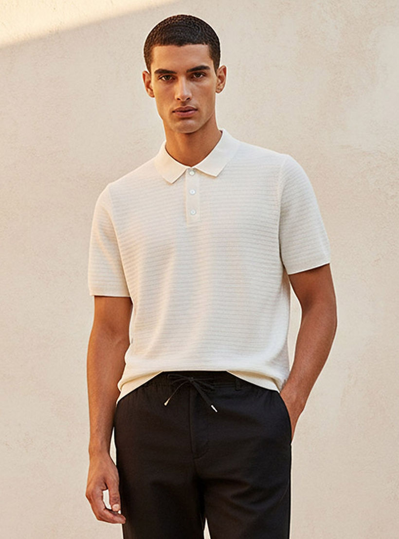 Splash Smart Short Sleeves Textured Polo T-shirt-men-clothing-tshirtsandpolos-polos-image-1