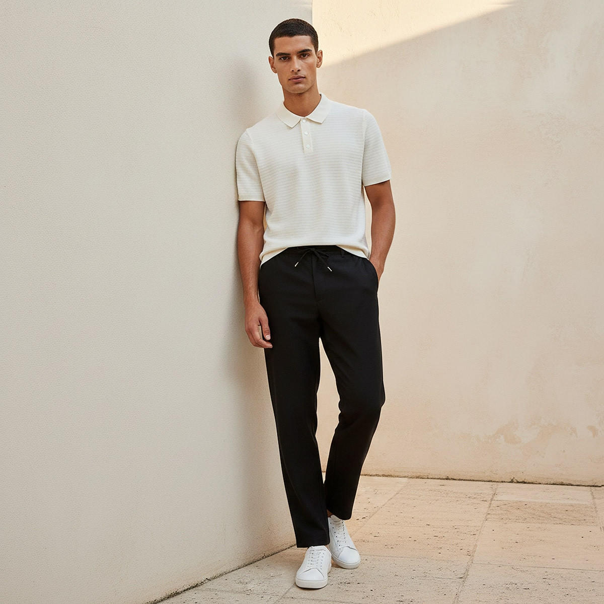 Splash Smart Short Sleeves Textured Polo T-shirt-men-clothing-tshirtsandpolos-polos-image-3