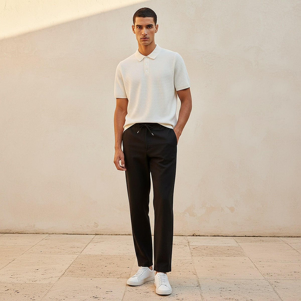 Splash Smart Short Sleeves Textured Polo T-shirt-men-clothing-tshirtsandpolos-polos-image-5
