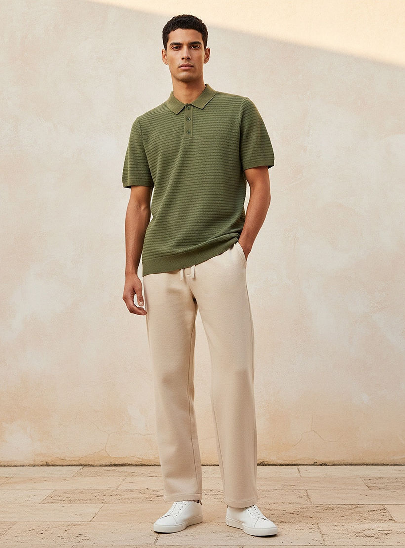 Splash Smart Short Sleeves Textured Polo T-shirt-men-clothing-tshirtsandpolos-polos-image-3