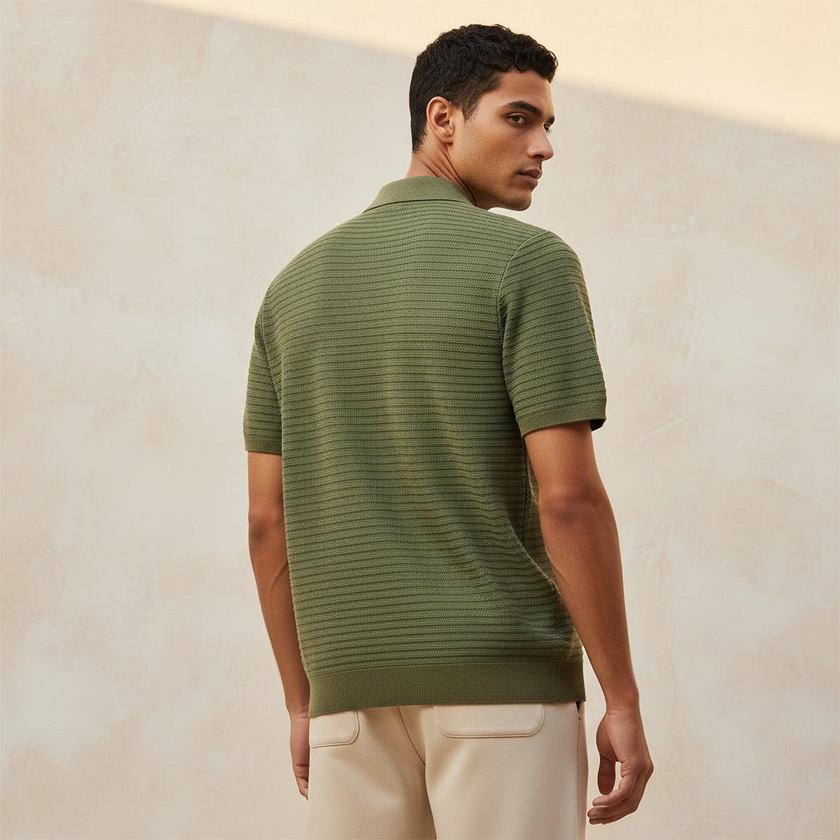 Splash Smart Short Sleeves Textured Polo T-shirt-men-clothing-tshirtsandpolos-polos-image-4