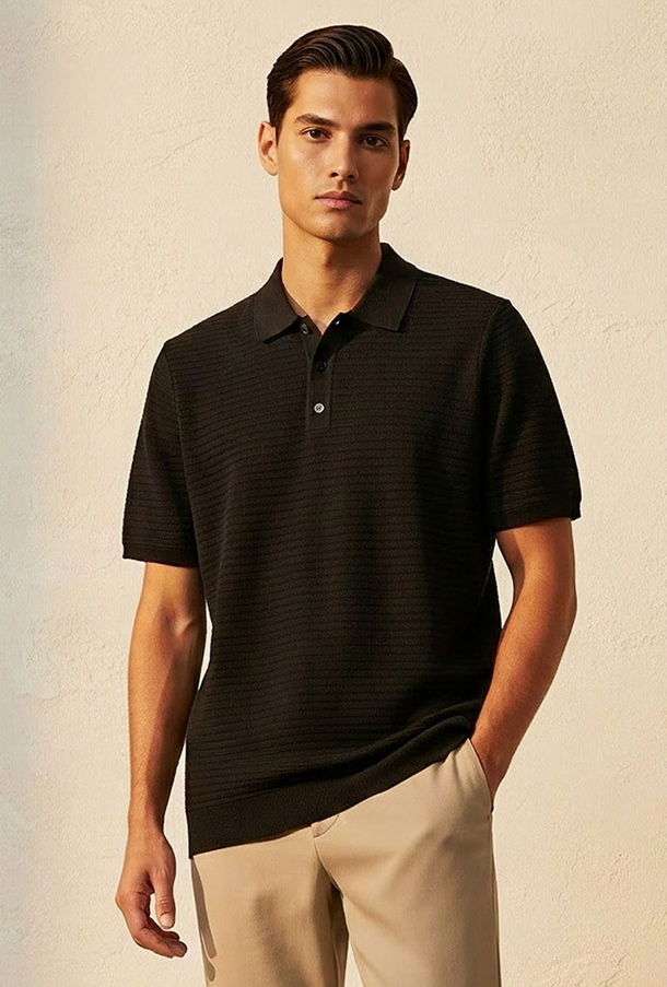 Splash Smart Short Sleeves Textured Polo T-shirt-men-clothing-tshirtsandpolos-image-1