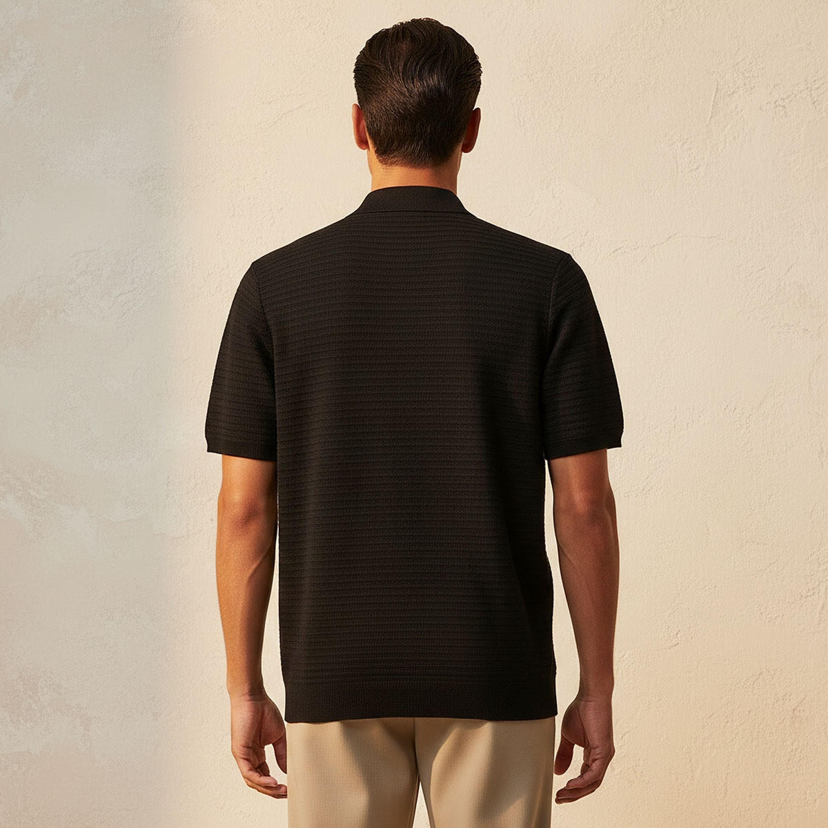 Splash Smart Short Sleeves Textured Polo T-shirt-men-clothing-tshirtsandpolos-polos-image-4