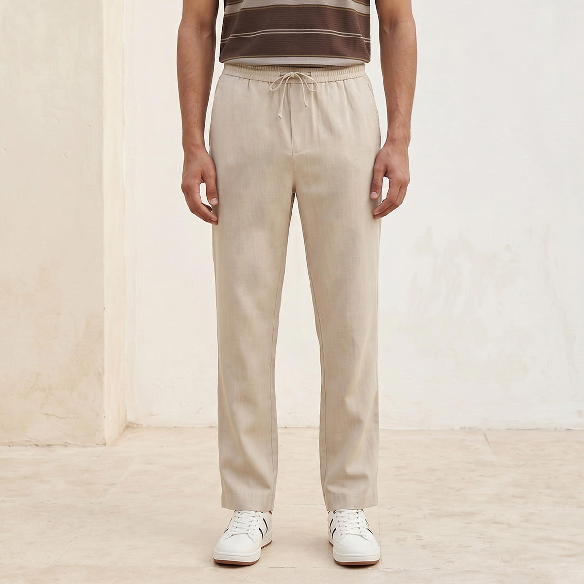Splash Smart Regular Fit Twill Trousers-men-clothing-trousersandchinos-trousers-image-1