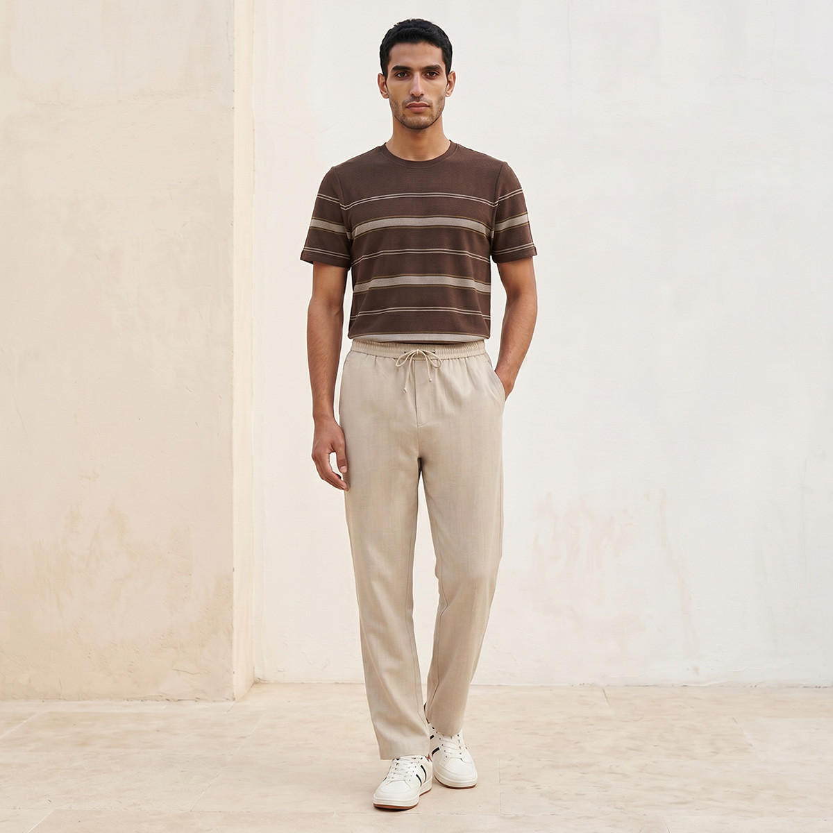 Splash Smart Regular Fit Twill Trousers-men-clothing-trousersandchinos-trousers-image-3