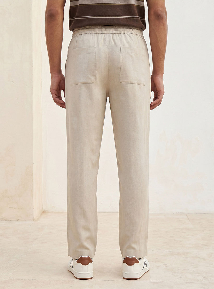 Splash Smart Regular Fit Twill Trousers-men-clothing-trousersandchinos-trousers-image-4