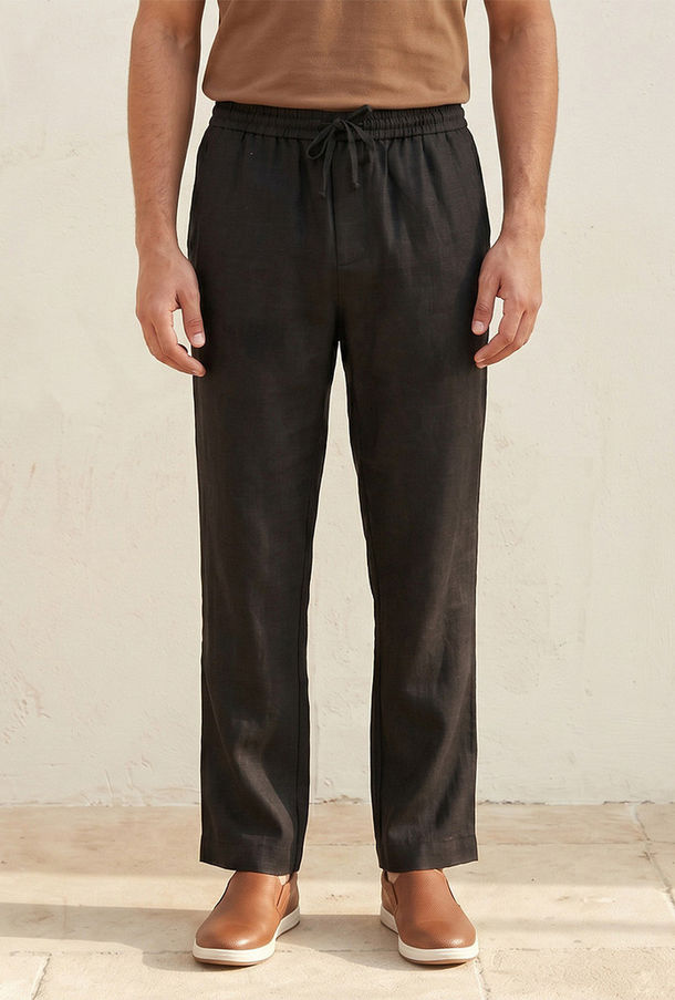 بنطلون تويل بقصة عادية من سبلاش سمارت-men-clothing-bottoms-image-1