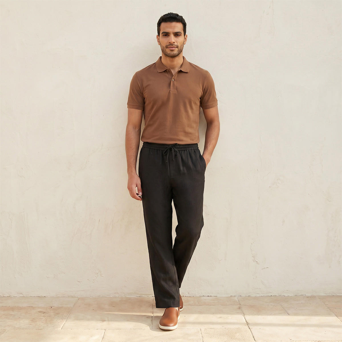 Splash Smart Regular Fit Twill Trousers-men-clothing-trousersandchinos-trousers-image-3