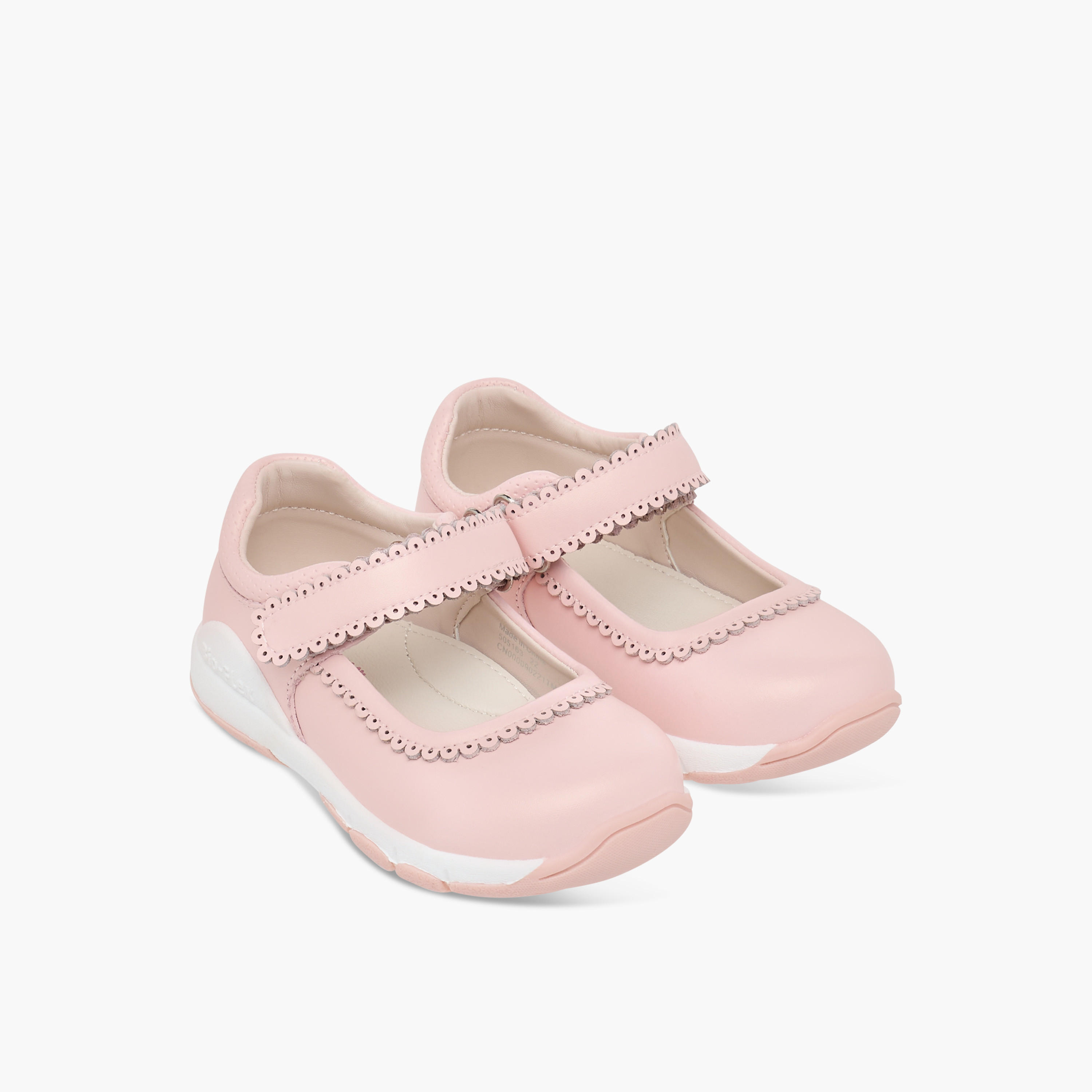 Barefeet Textured Mary Jane Shoes with Hook and Loop Closure-girls-shoes-maryjanes-image-7