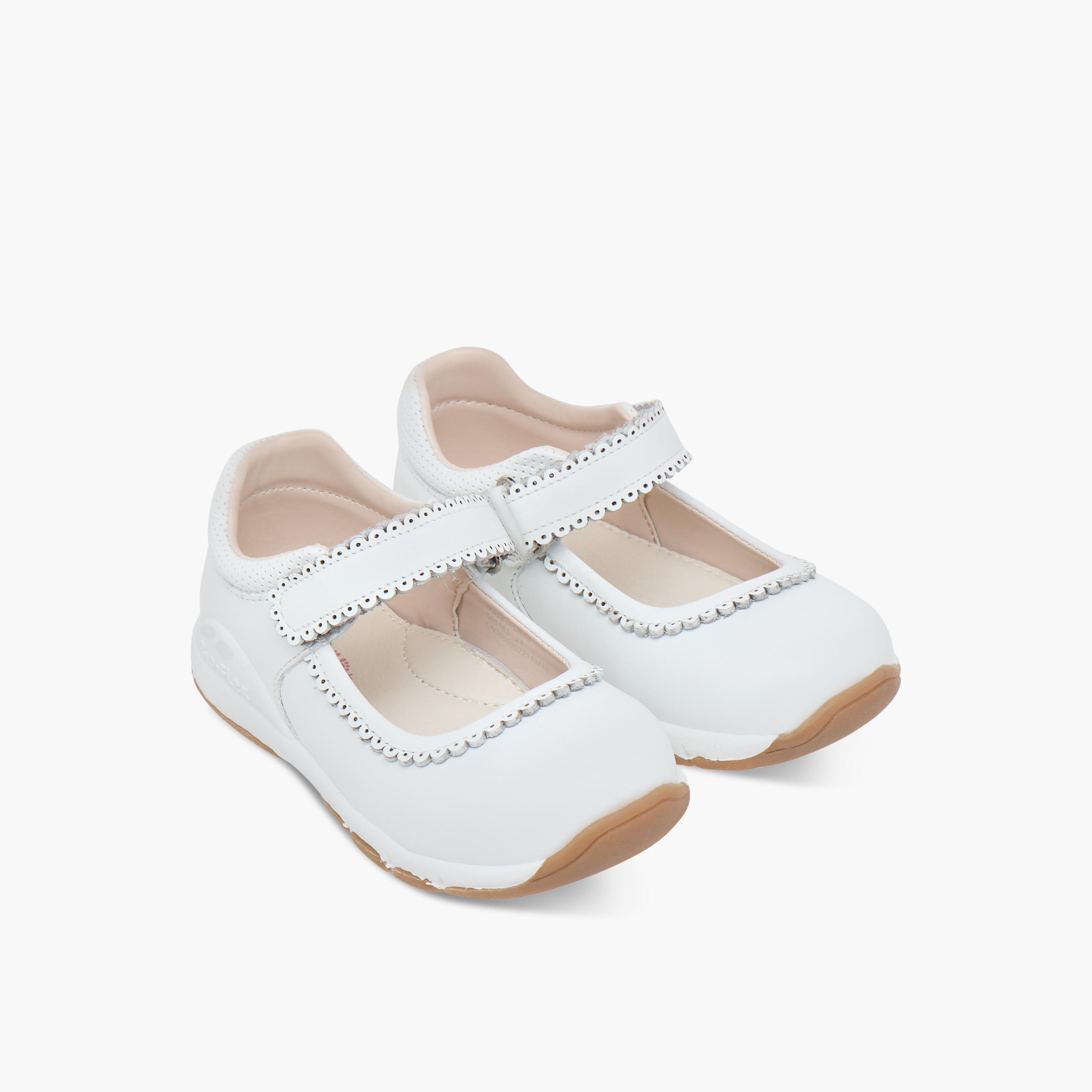 Barefeet Textured Mary Jane Shoes with Hook and Loop Closure-girls-shoes-maryjanes-image-1