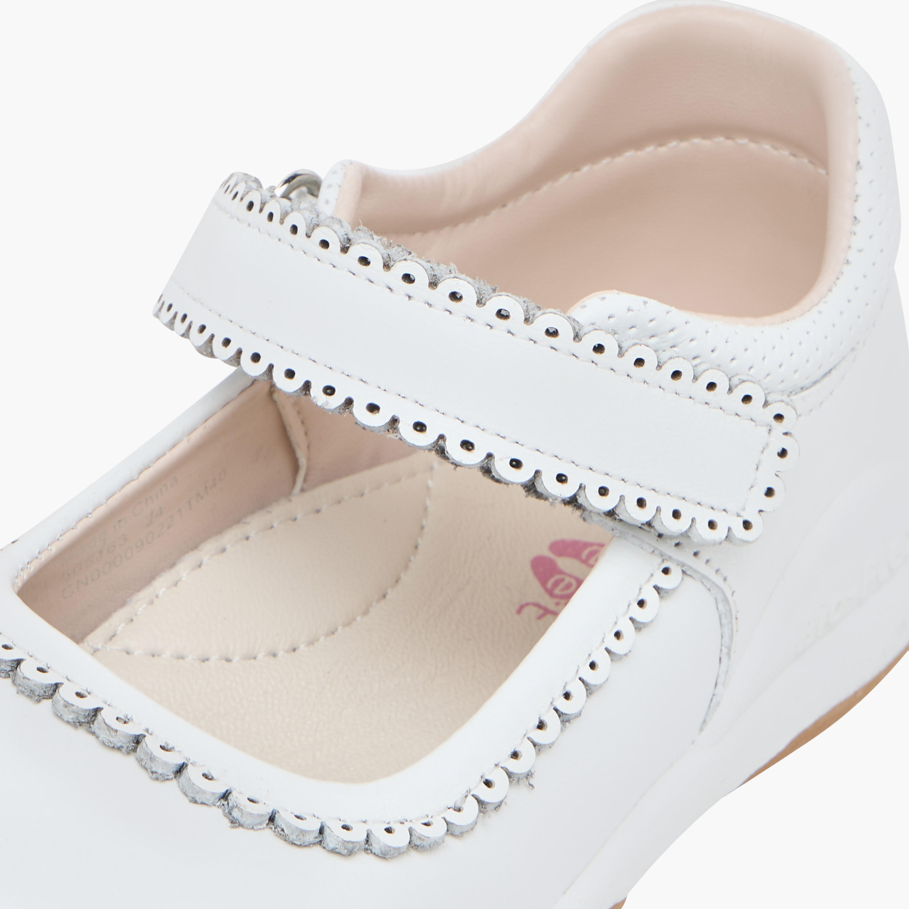 Barefeet Textured Mary Jane Shoes with Hook and Loop Closure-girls-shoes-maryjanes-image-5