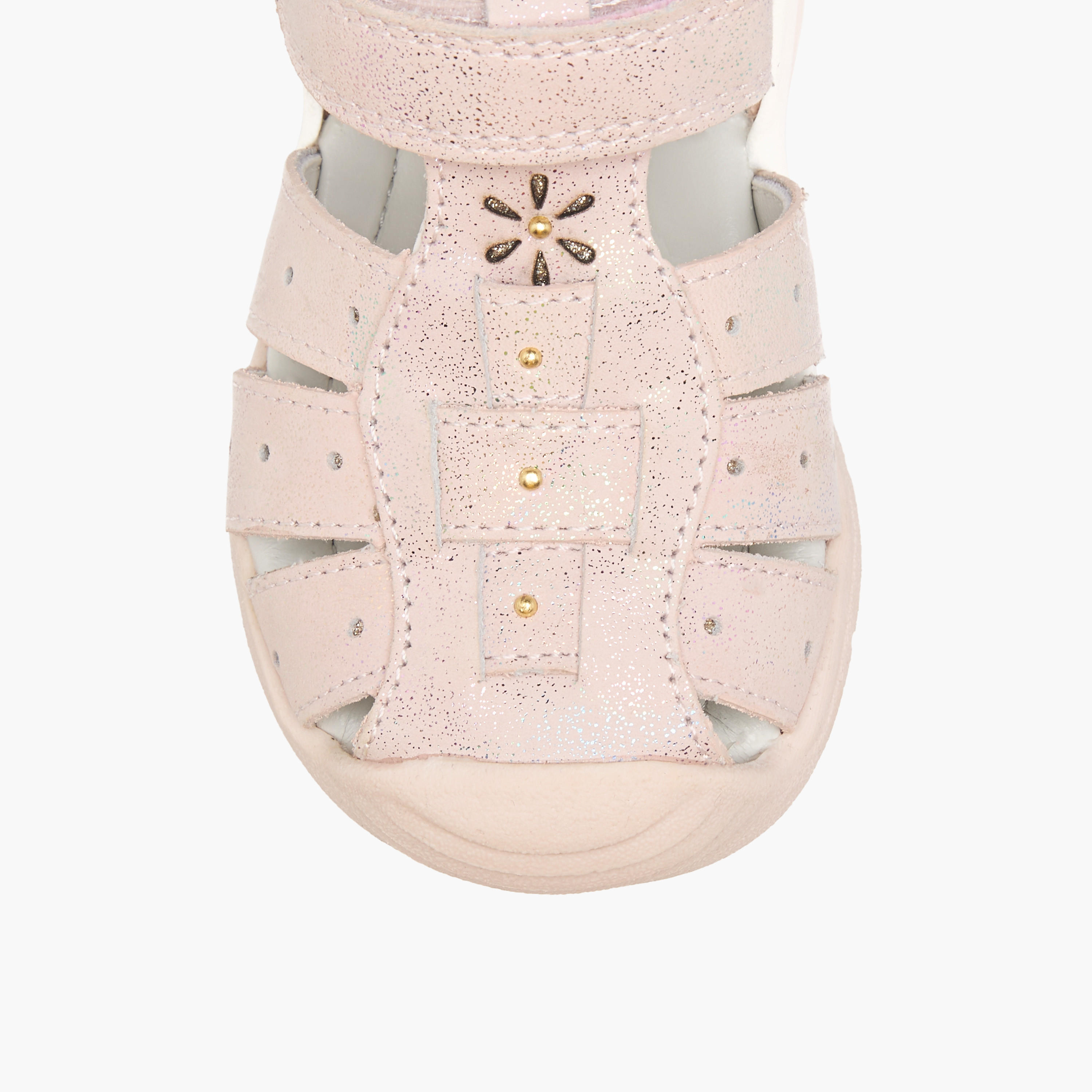 صندل بشريط إغلاق لاصق وتفاصيل مفرغة من بيرفيت-girls-shoes-sandals-image-3