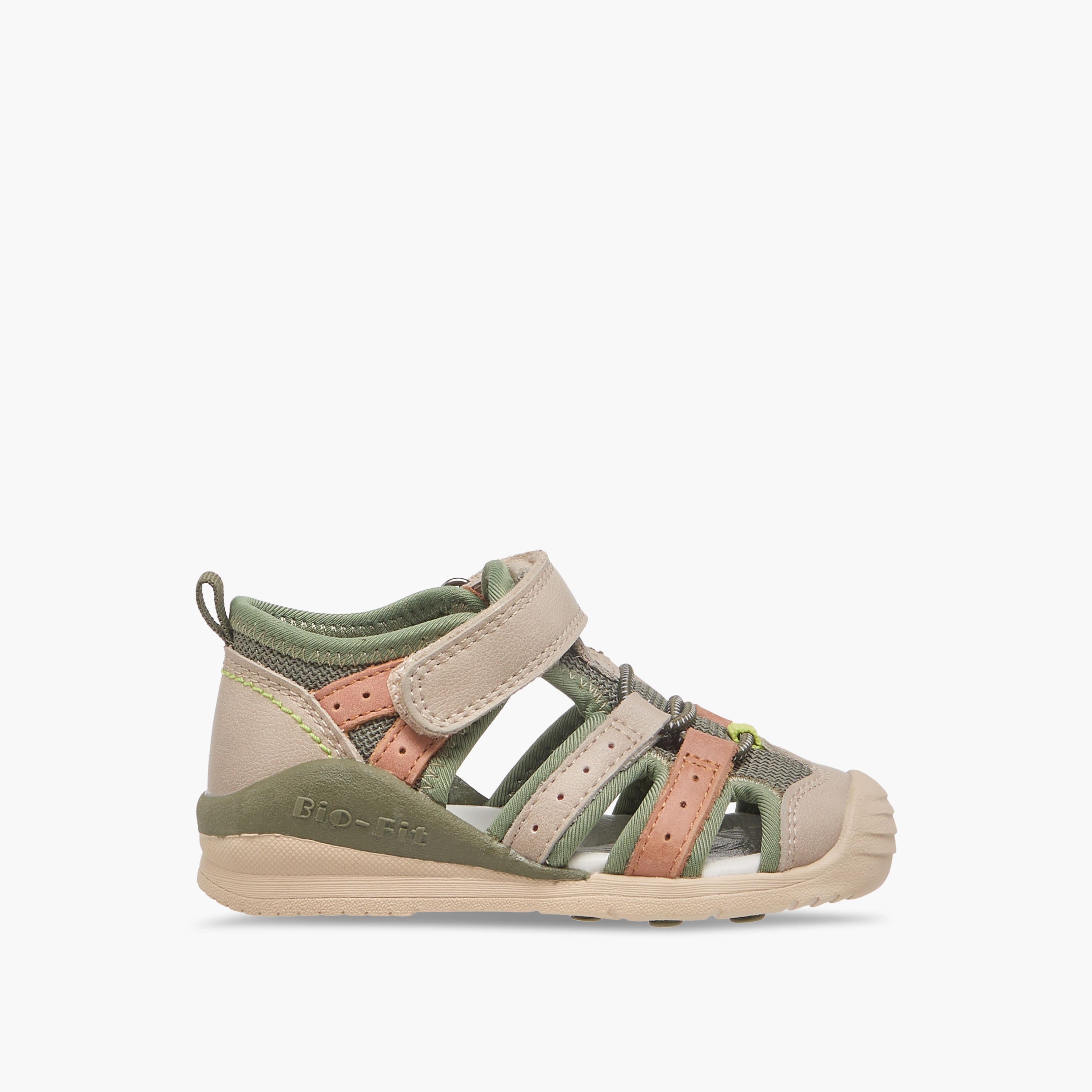 Barefeet Cut Out Detail Sandals with Hook and Loop Closure-boys-shoes-sandals-image-2