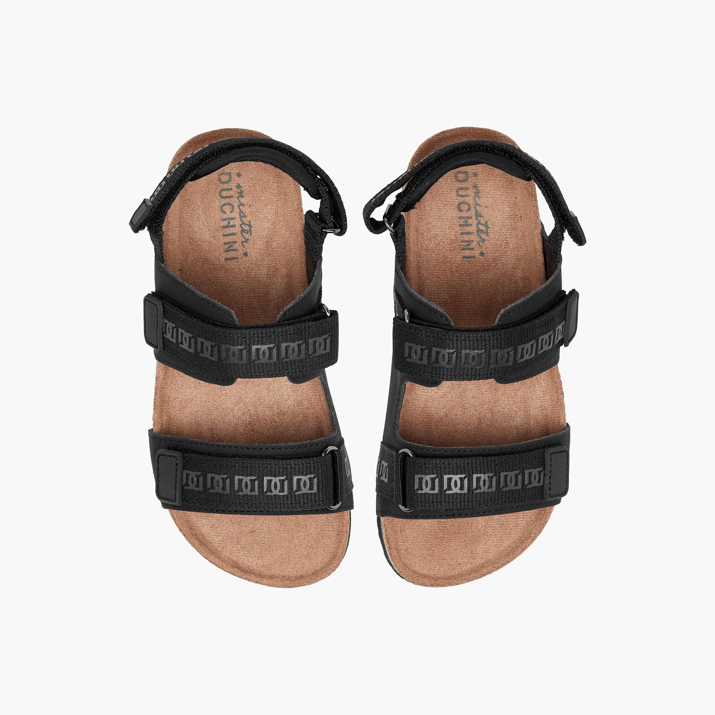 صندل بملمس مونوجرام بارز وشريط إغلاق لاصق من مستر دوتشيني-boys-shoes-sandals-image-4