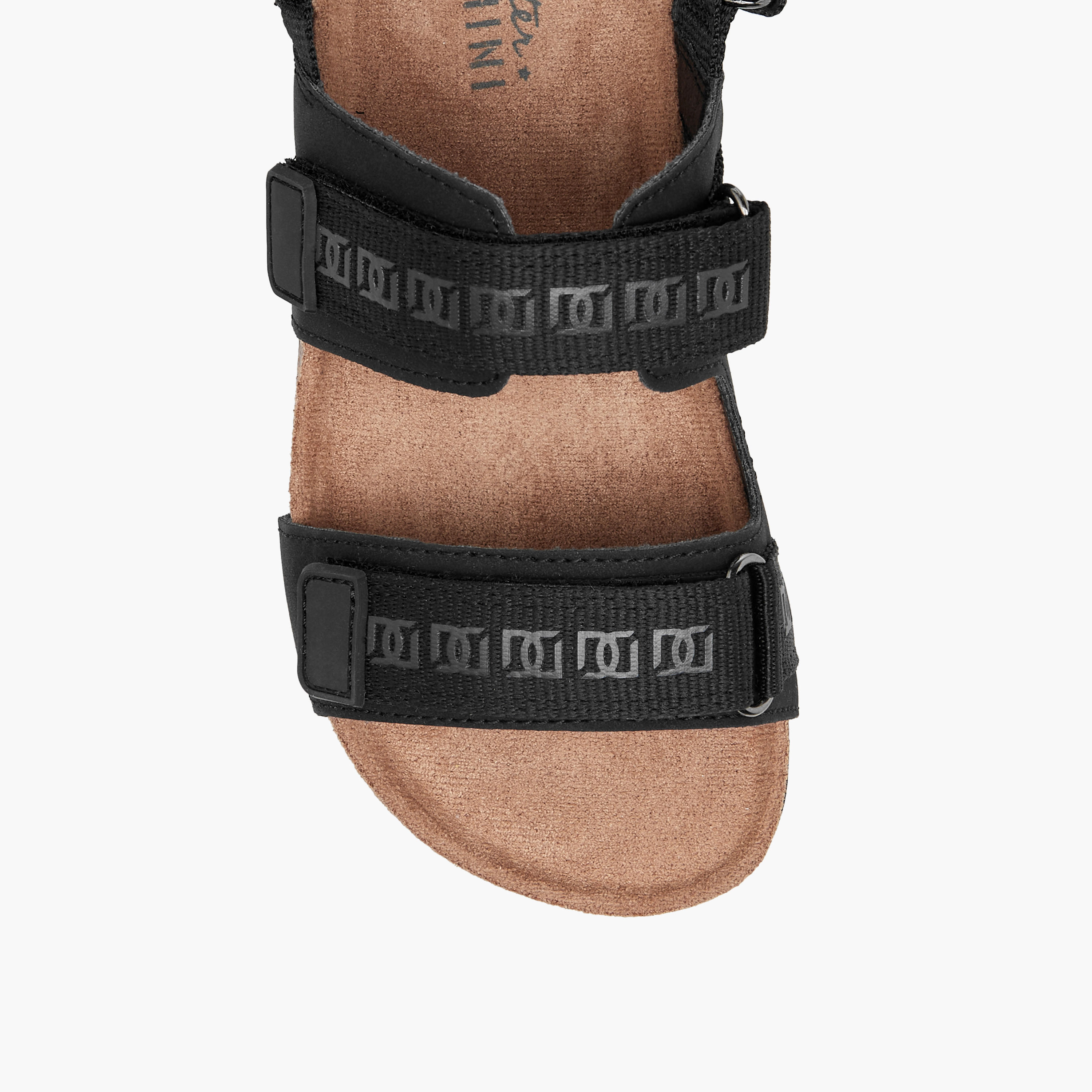 صندل بملمس مونوجرام بارز وشريط إغلاق لاصق من مستر دوتشيني-boys-shoes-sandals-image-2