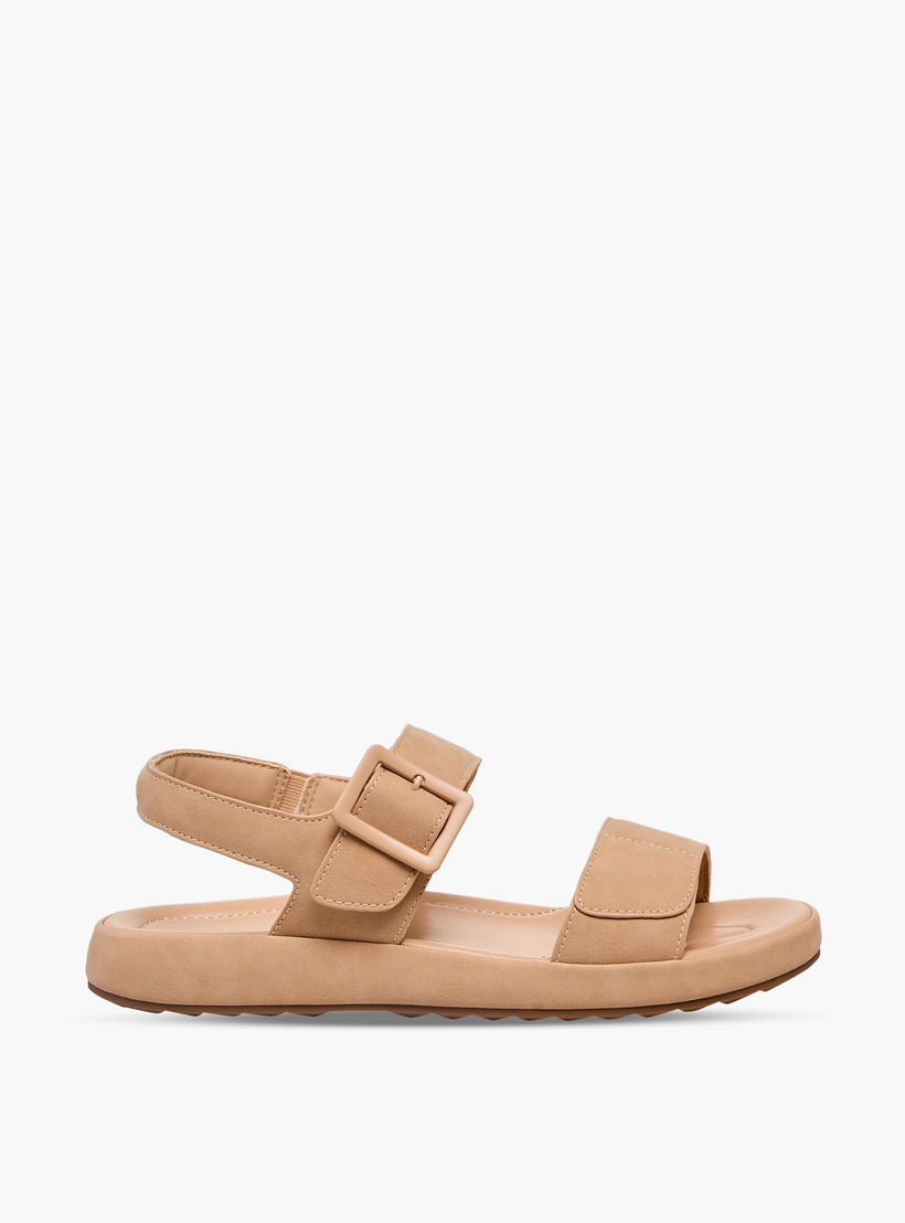 صندل جلد سويدي بتفاصيل إبزيم للنساء من لو كونفورت-women-shoes-sandals-flats-image-3