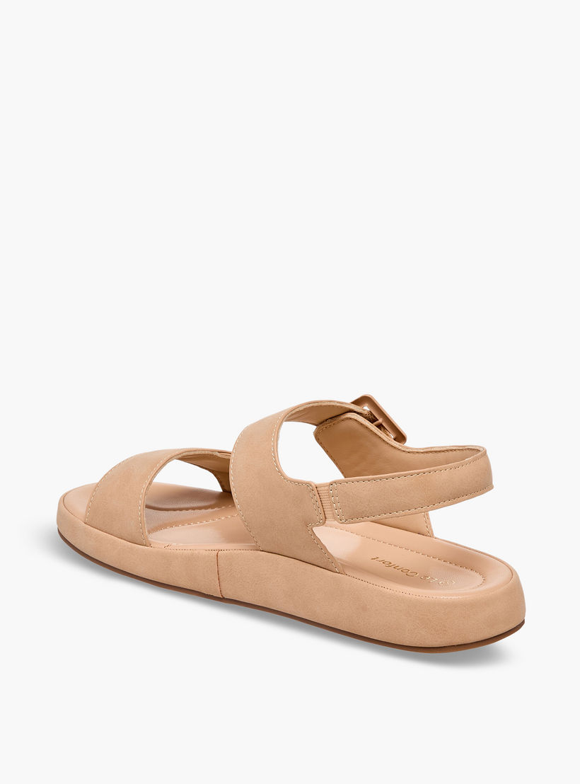 صندل جلد سويدي بتفاصيل إبزيم للنساء من لو كونفورت-women-shoes-sandals-flats-image-5