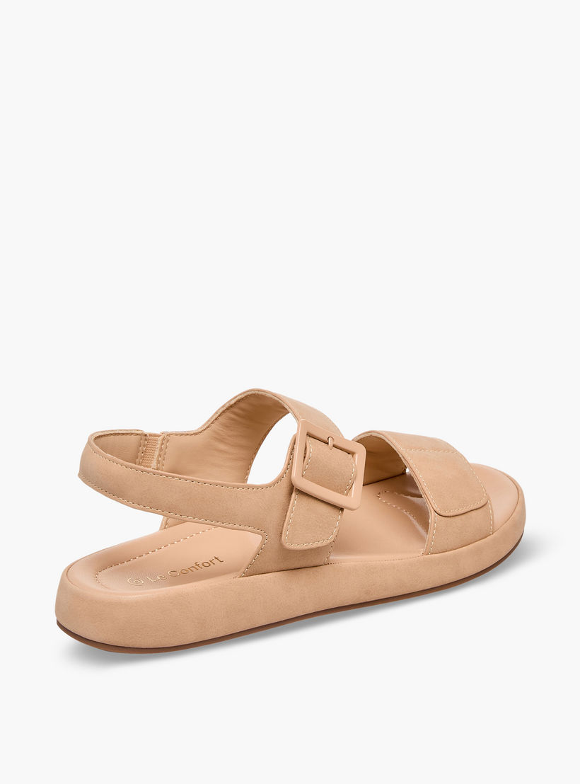 صندل جلد سويدي بتفاصيل إبزيم للنساء من لو كونفورت-women-shoes-sandals-flats-image-6