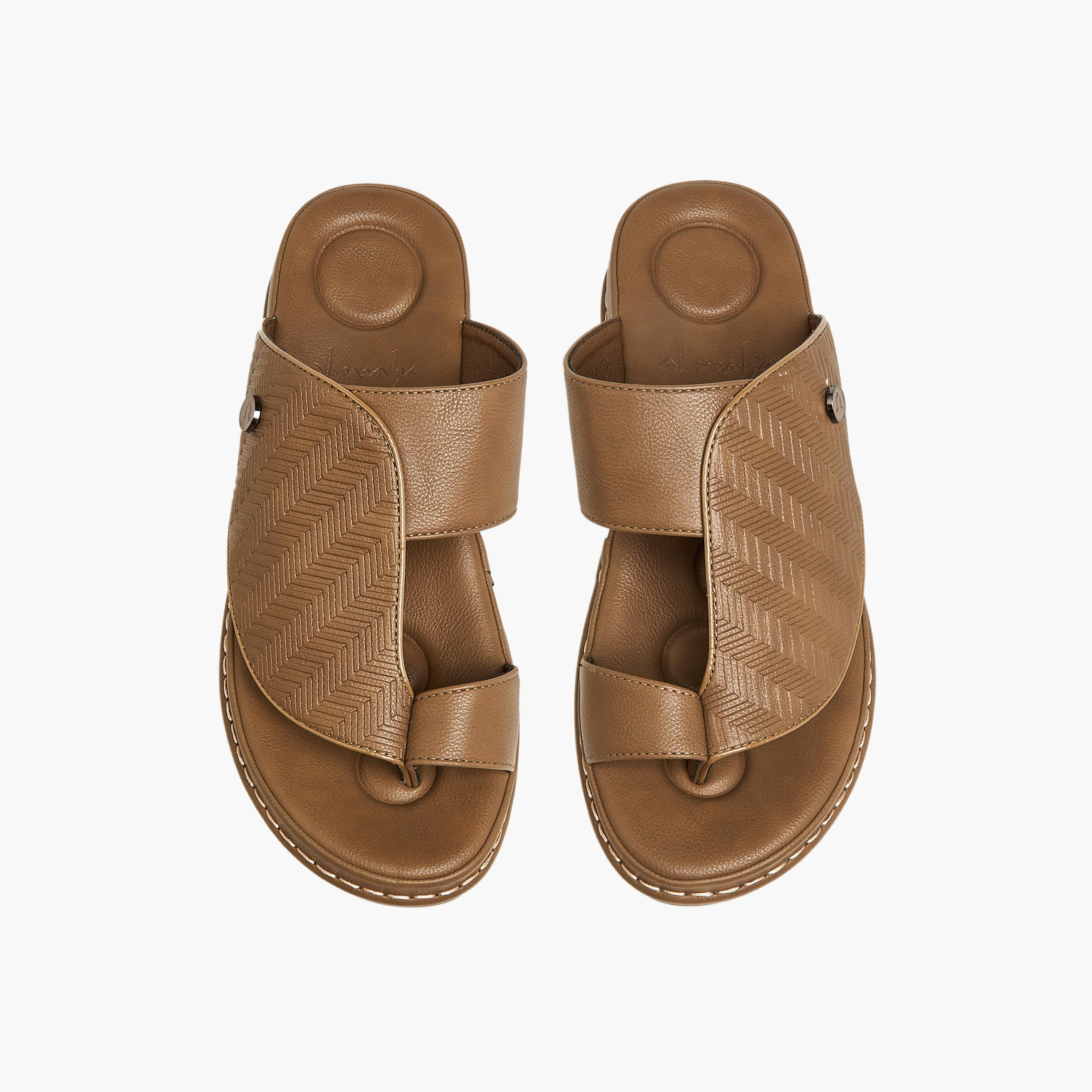 صندل عربي رجالي بتفاصيل حلقة إصبع من الواحة-men-shoes-sandals-image-1