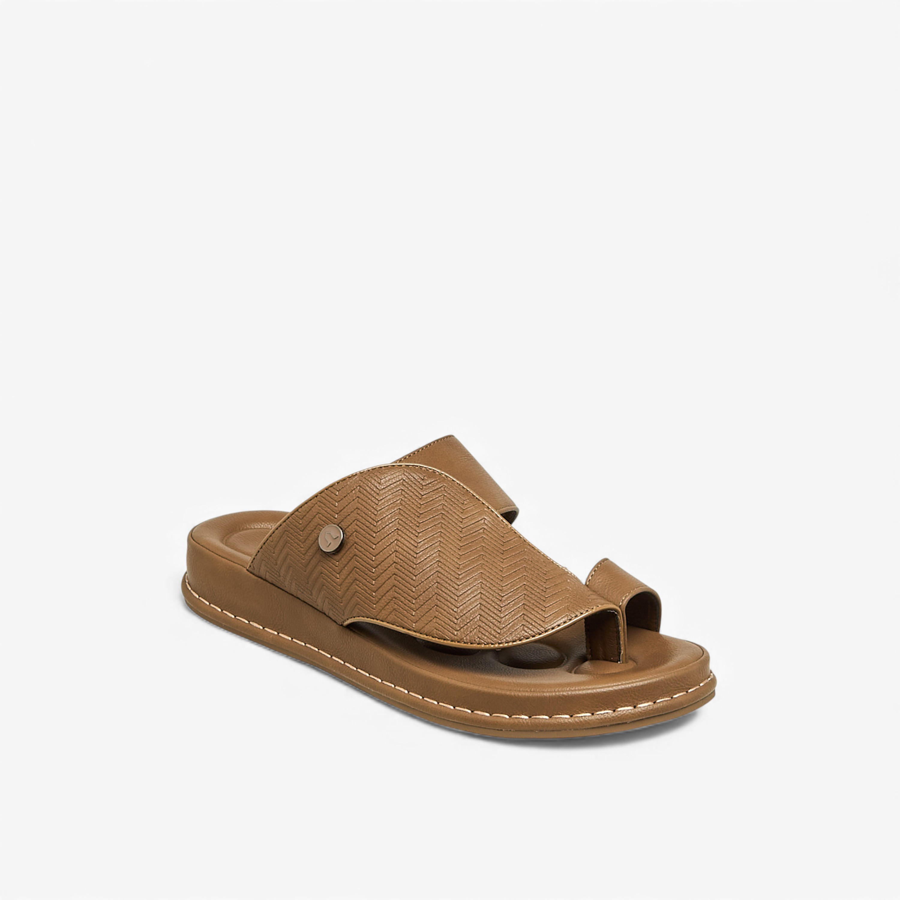 صندل عربي رجالي بتفاصيل حلقة إصبع من الواحة-men-shoes-sandals-image-2