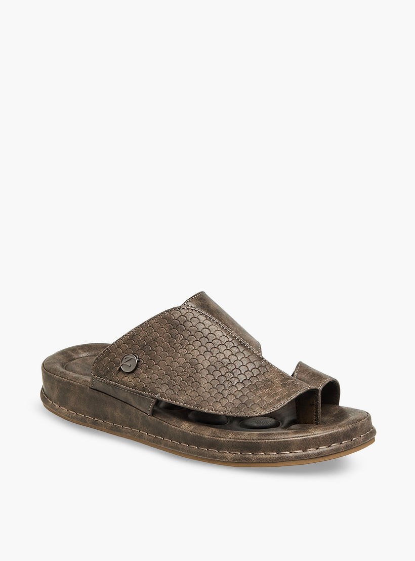 Al Waha Men Textured Arabic Sandals-men-shoes-sandals-image-2