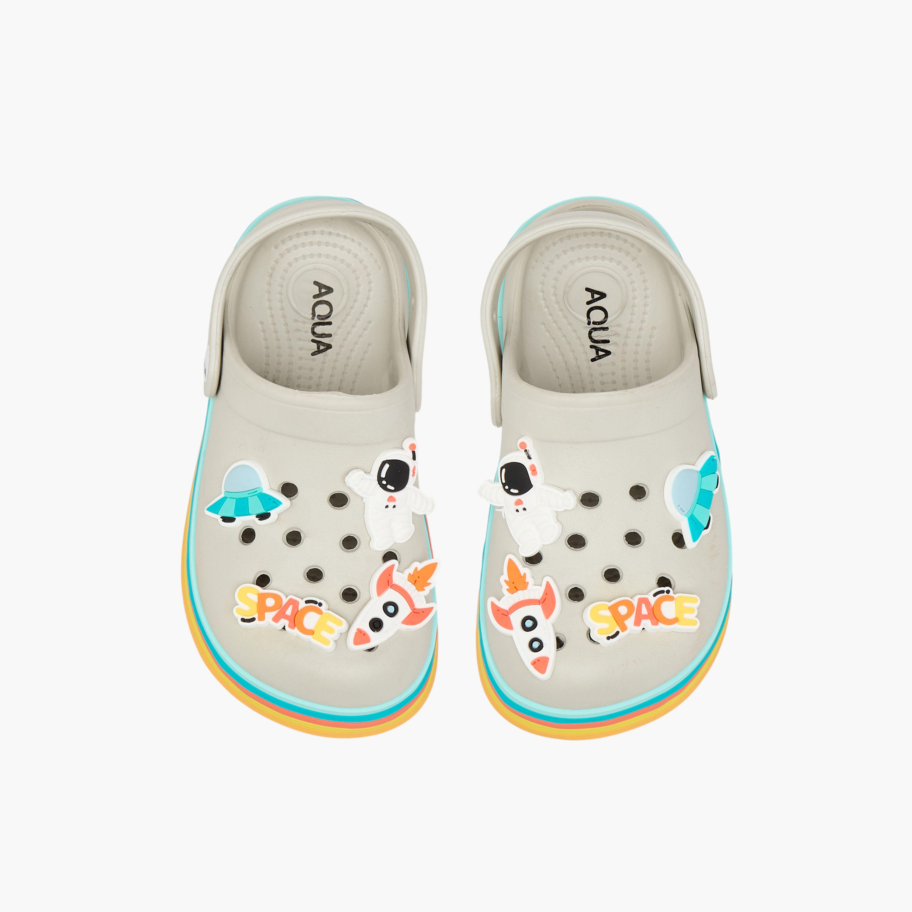 Aqua Boys Space Accent Light-Up Clogs-boys-shoes-sandals-image-1