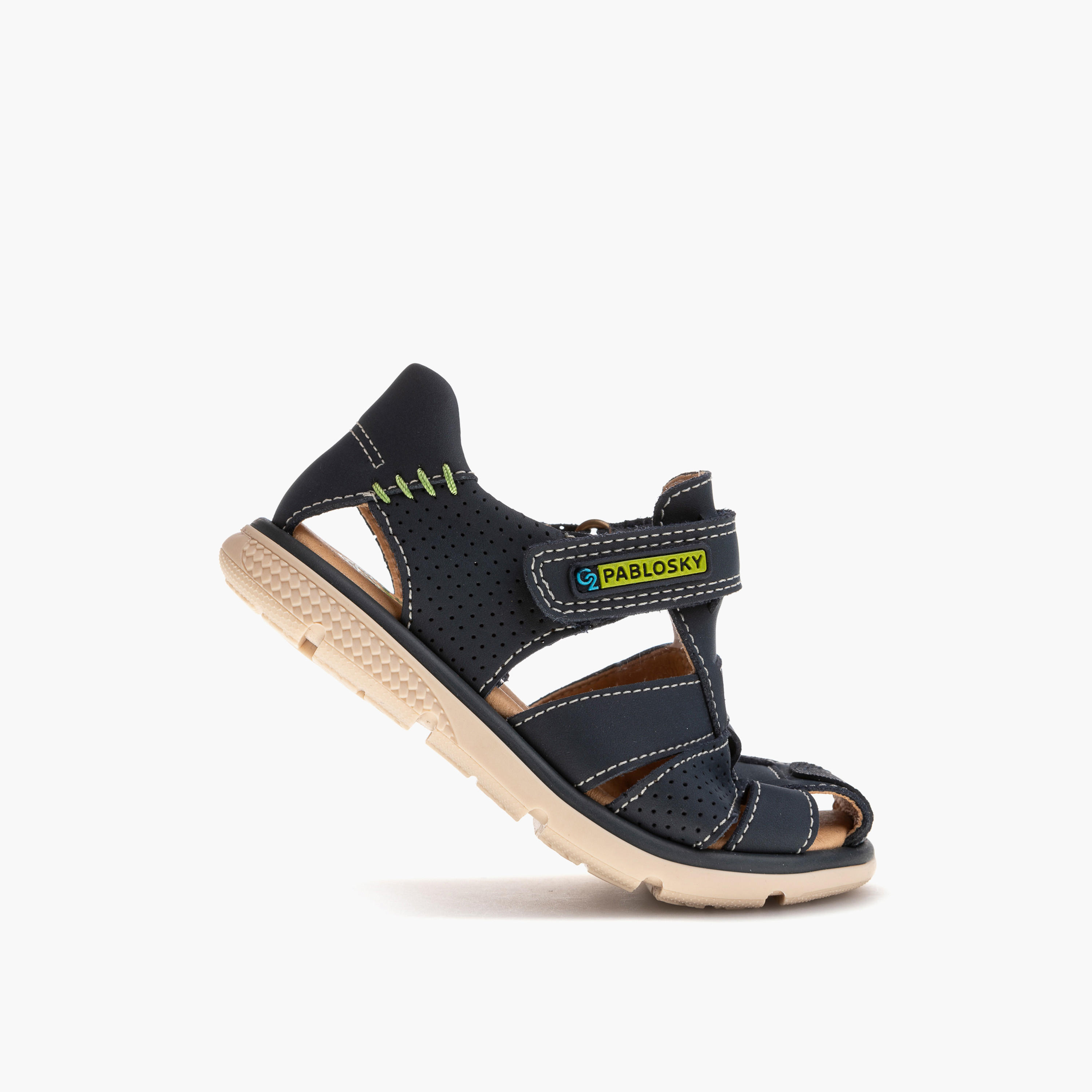 Pablosky Boys' Panelled Sandals with Hook and Loop Closure-boys-shoes-sandals-image-4