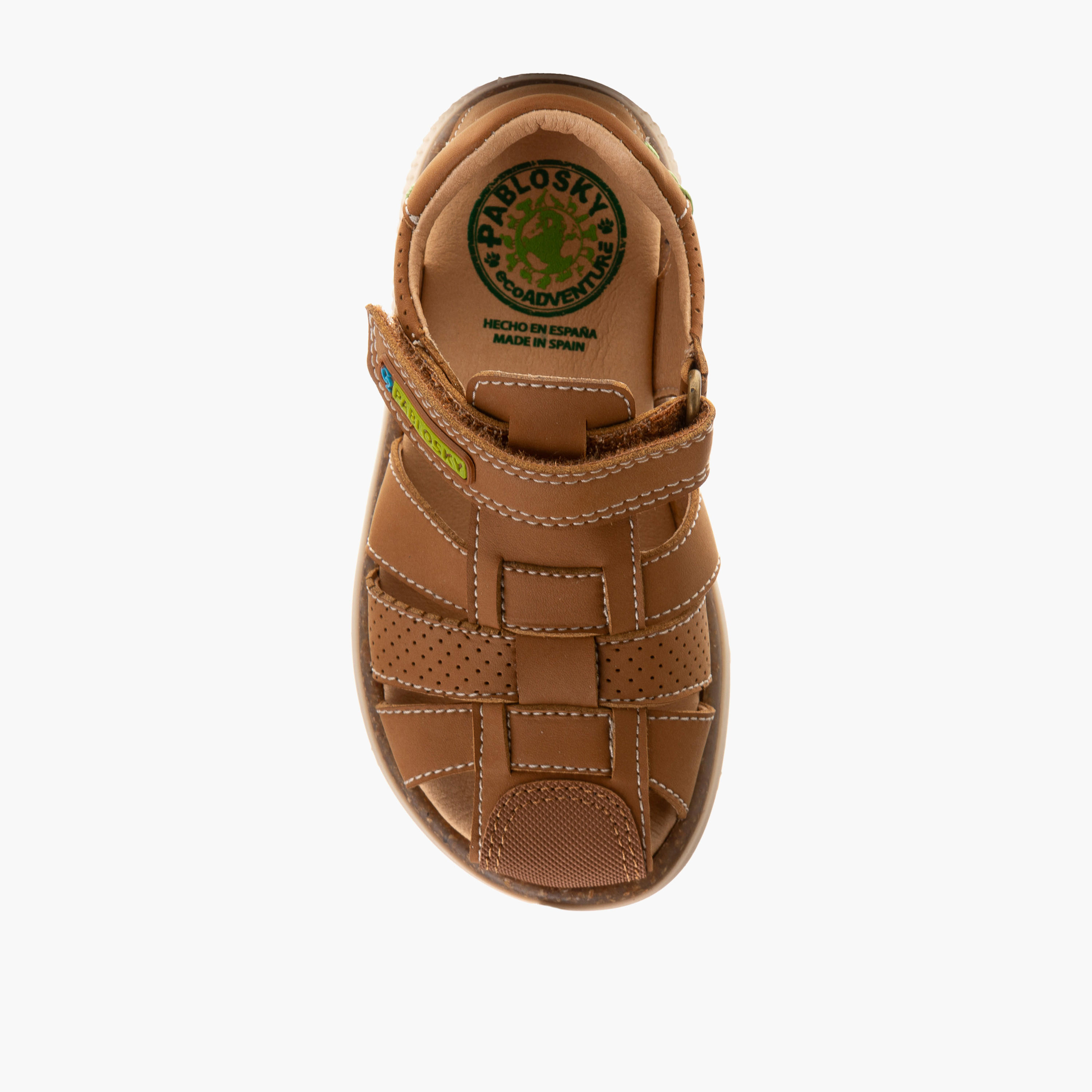 Pablosky Boys' Panelled Fisherman Sandals with Hook and Loop Closure-boys-shoes-sandals-image-4