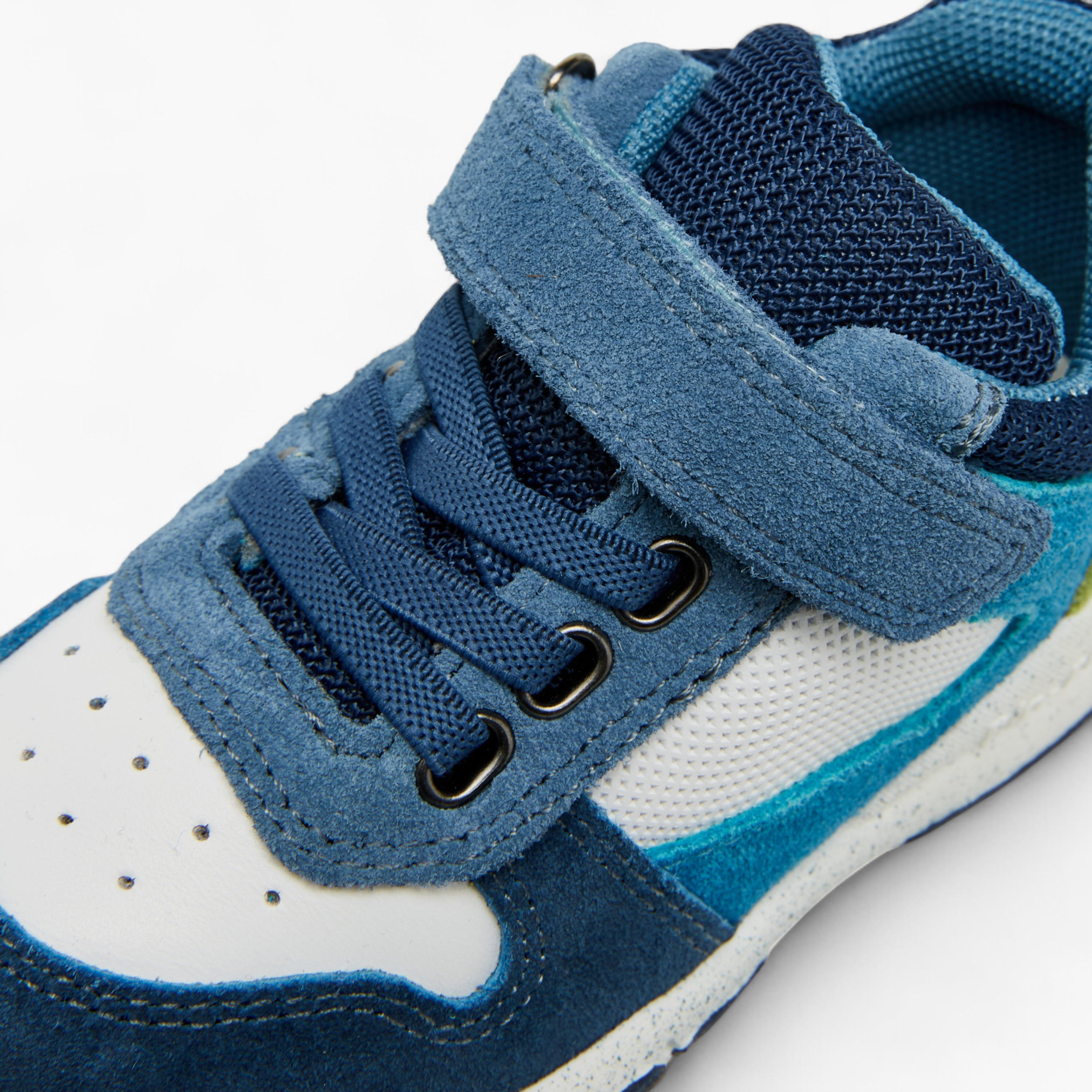 Barefeet Panelled Sneakers with Hook and Loop Closure-baby-boys-shoes-closedshoes-image-4