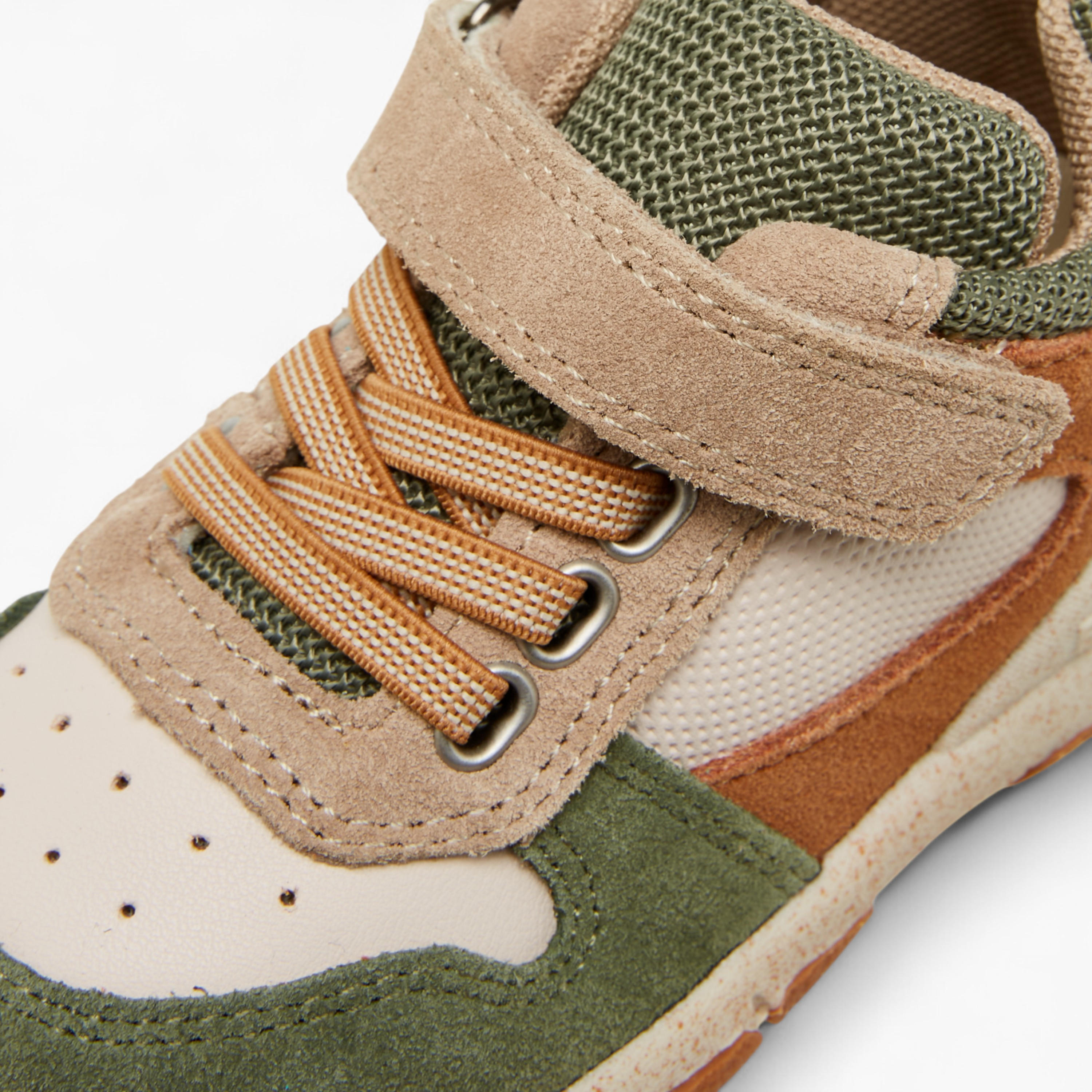 Barefeet Panelled Sneakers with Hook and Loop Closure-baby-boys-shoes-closedshoes-image-4