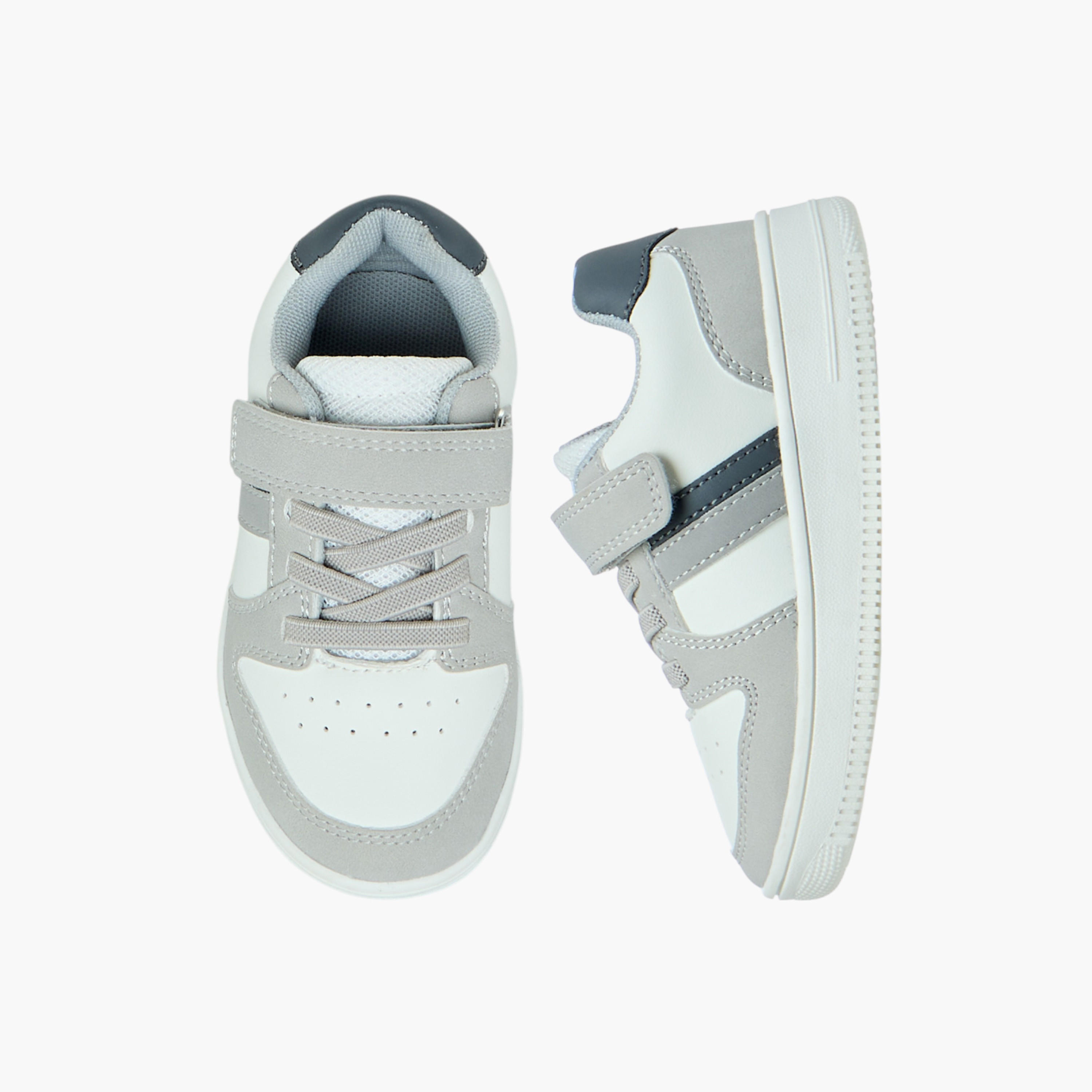 Barefeet Colourblock Sneakers with Hook and Loop Closure-boys-shoes-sneakers-image-1