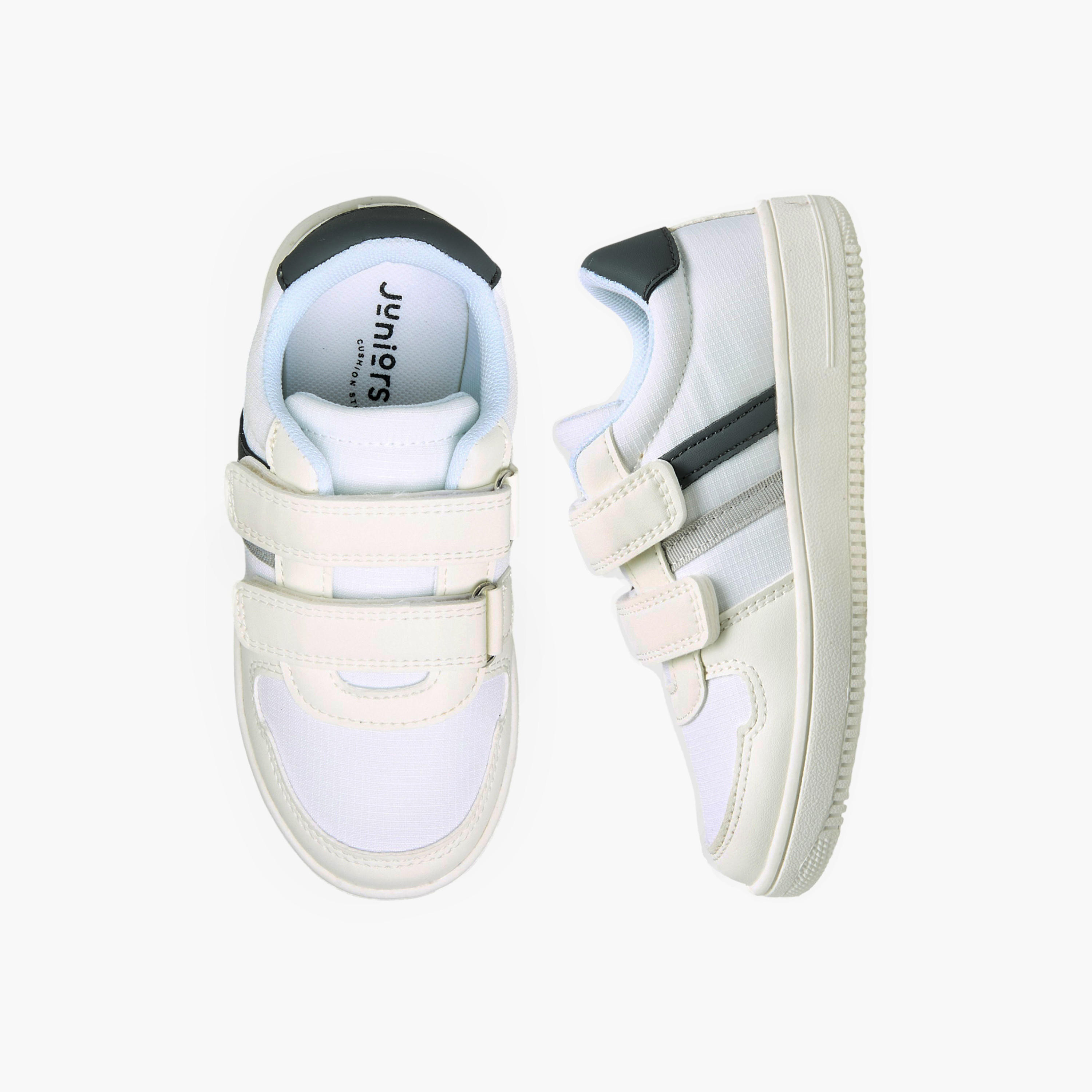 Juniors Boys Panelled Hook and Loop Sneakers-boys-shoes-sneakers-image-1
