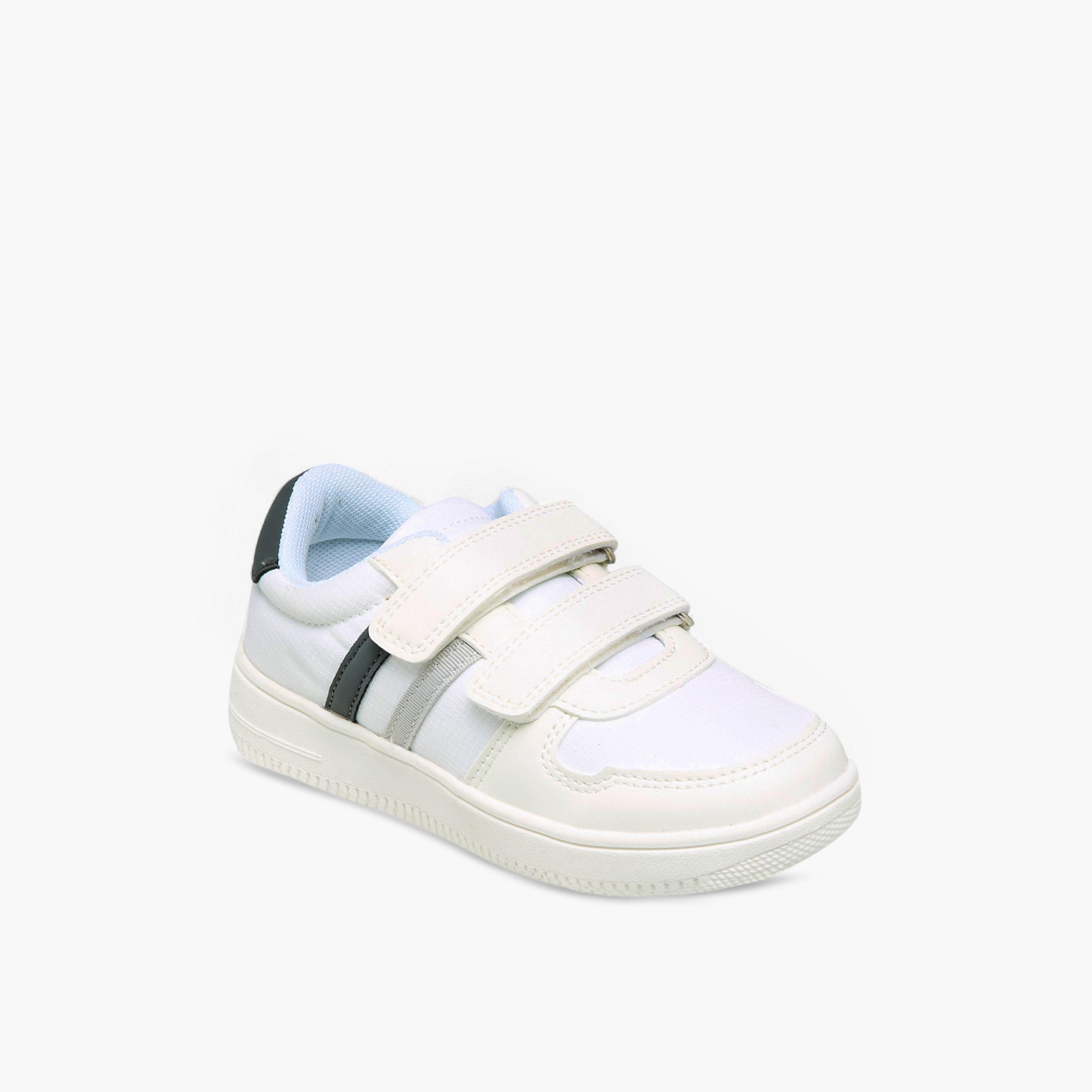 Juniors Boys Panelled Hook and Loop Sneakers-boys-shoes-sneakers-image-2
