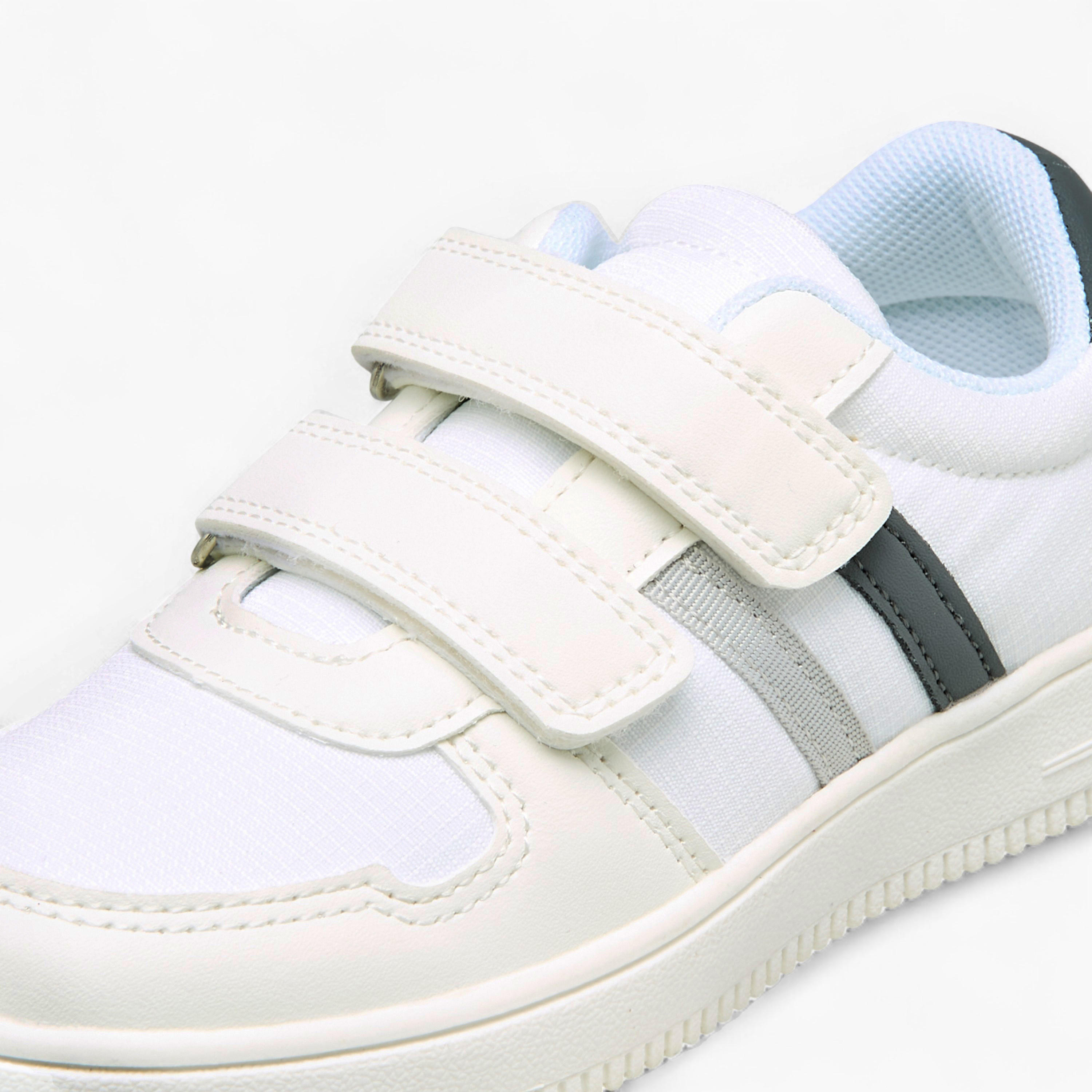 Juniors Boys Panelled Hook and Loop Sneakers-boys-shoes-sneakers-image-4