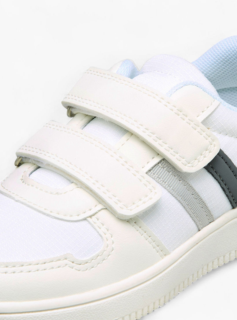 Juniors Boys Panelled Hook and Loop Sneakers-boys-shoes-sneakers-image-4