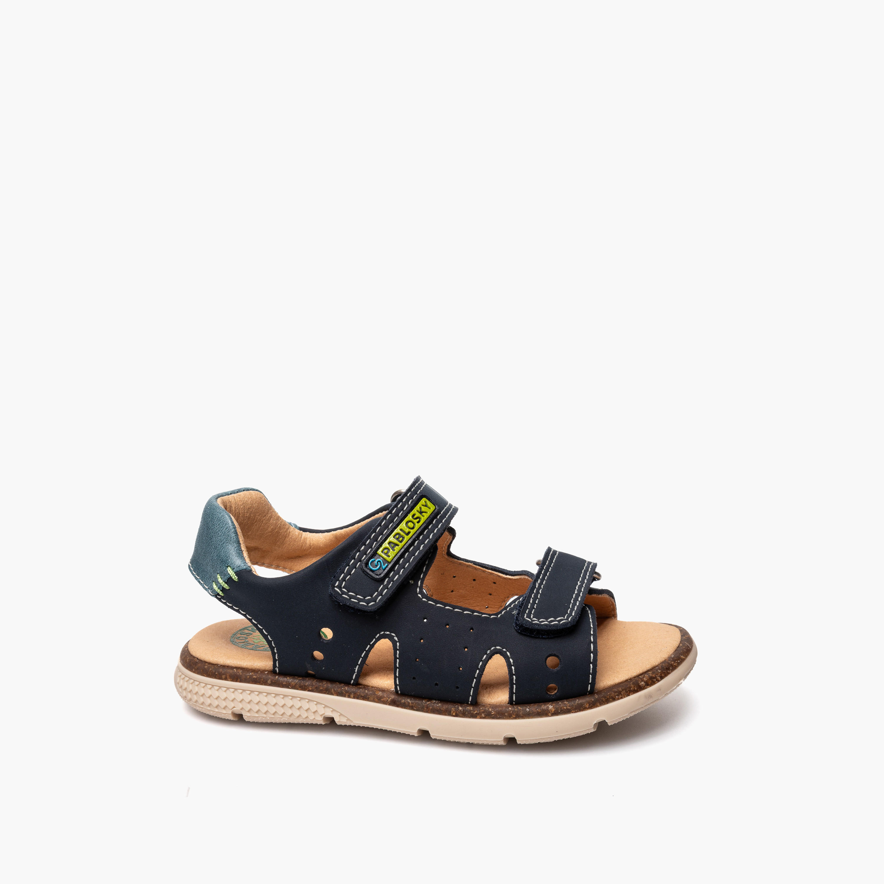 صندل بشريط إغلاق لاصق وتفاصيل مغرزة للأولاد من بابلوسكي-boys-shoes-sandals-image-1