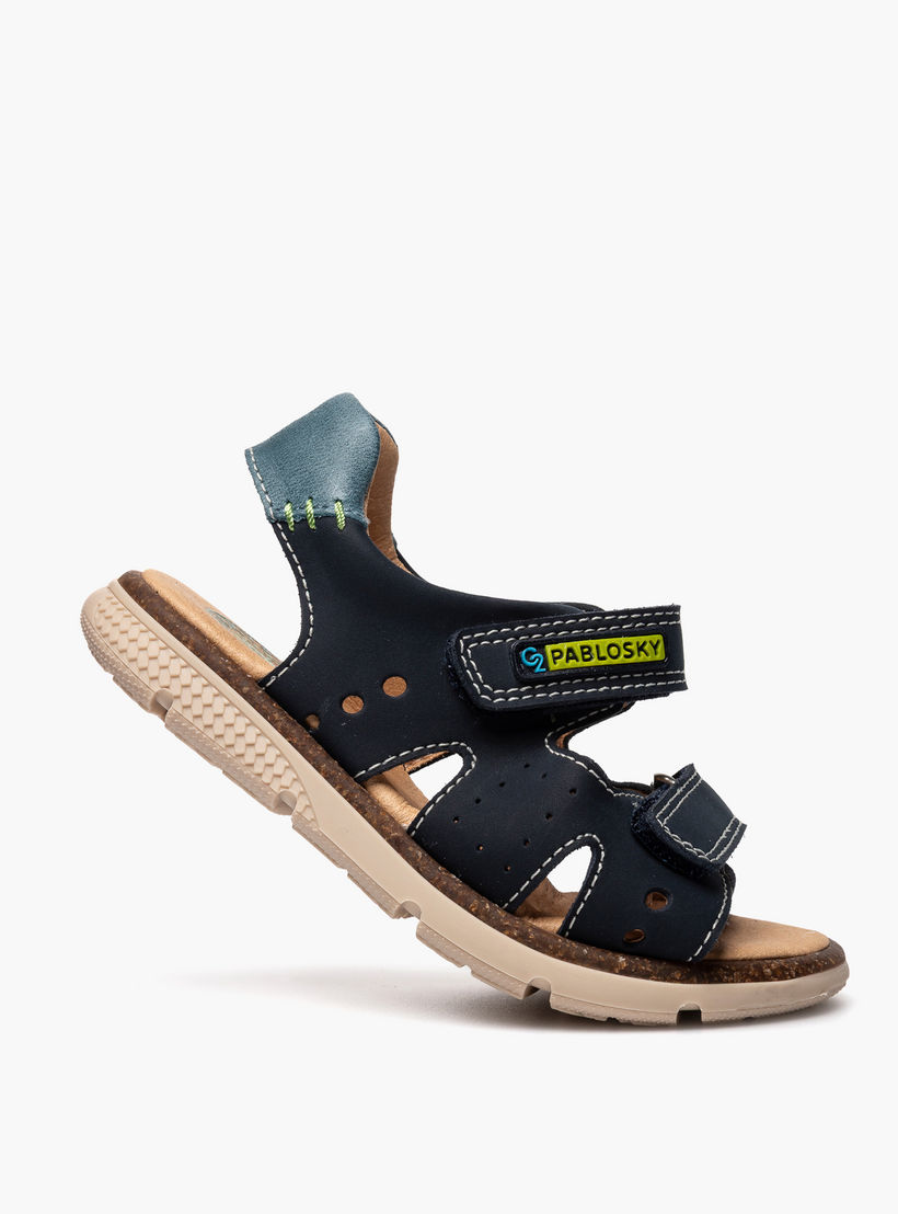 صندل بشريط إغلاق لاصق وتفاصيل مغرزة للأولاد من بابلوسكي-boys-shoes-sandals-image-5