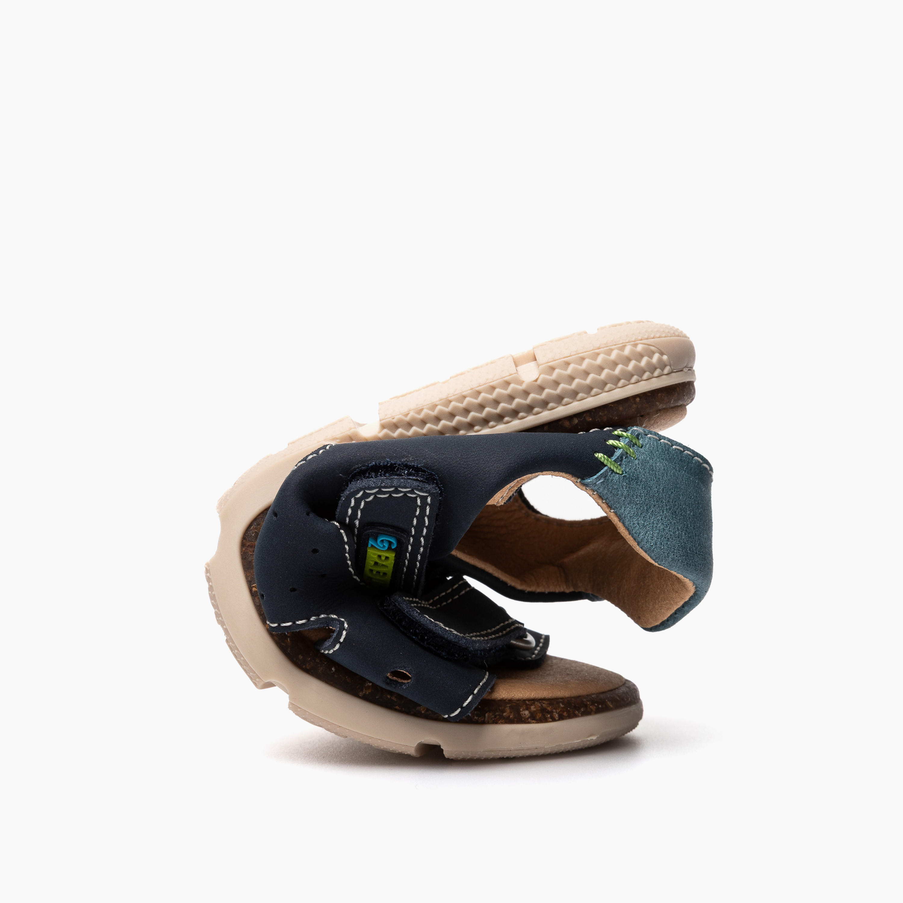 صندل بشريط إغلاق لاصق وتفاصيل مغرزة للأولاد من بابلوسكي-boys-shoes-sandals-image-6