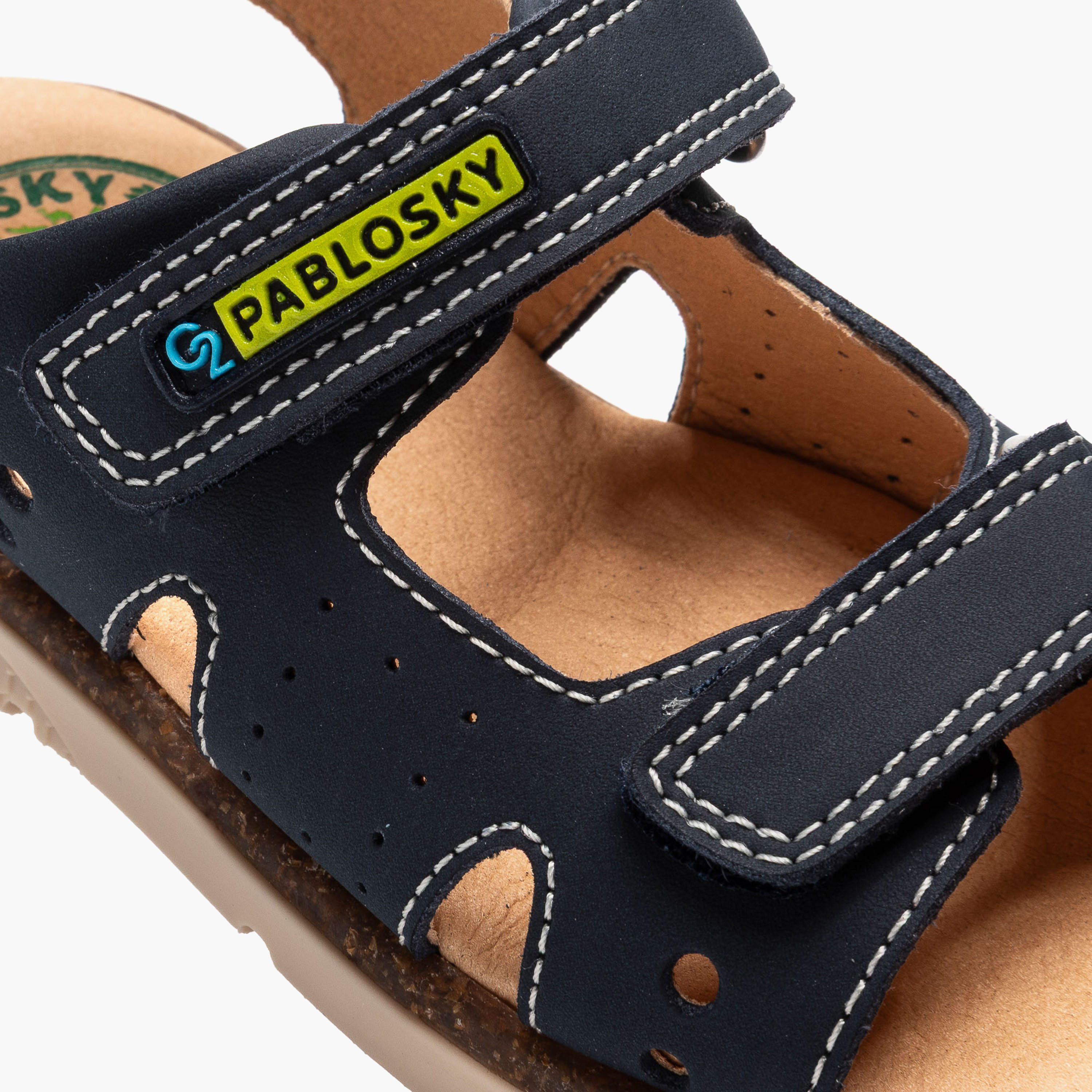 صندل بشريط إغلاق لاصق وتفاصيل مغرزة للأولاد من بابلوسكي-boys-shoes-sandals-image-7