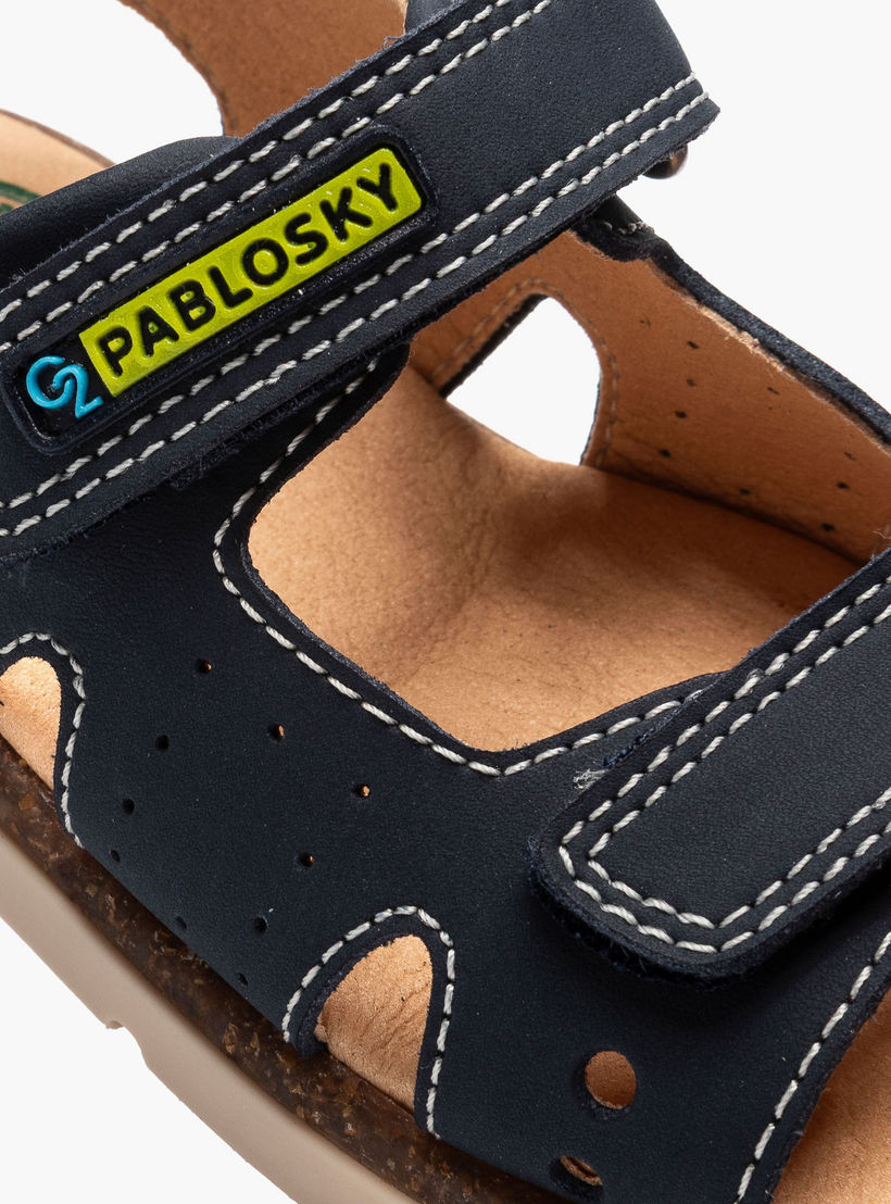 صندل بشريط إغلاق لاصق وتفاصيل مغرزة للأولاد من بابلوسكي-boys-shoes-sandals-image-7