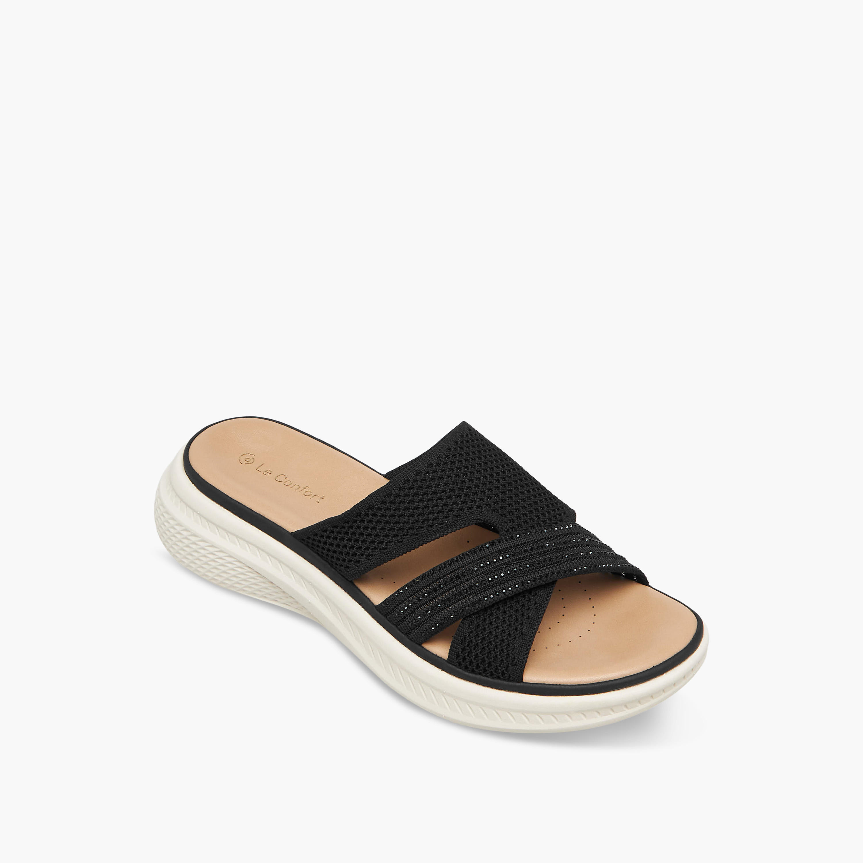 Le Confort Women Embellished Flyknit Sandals-women-shoes-sandals-heeled-image-2