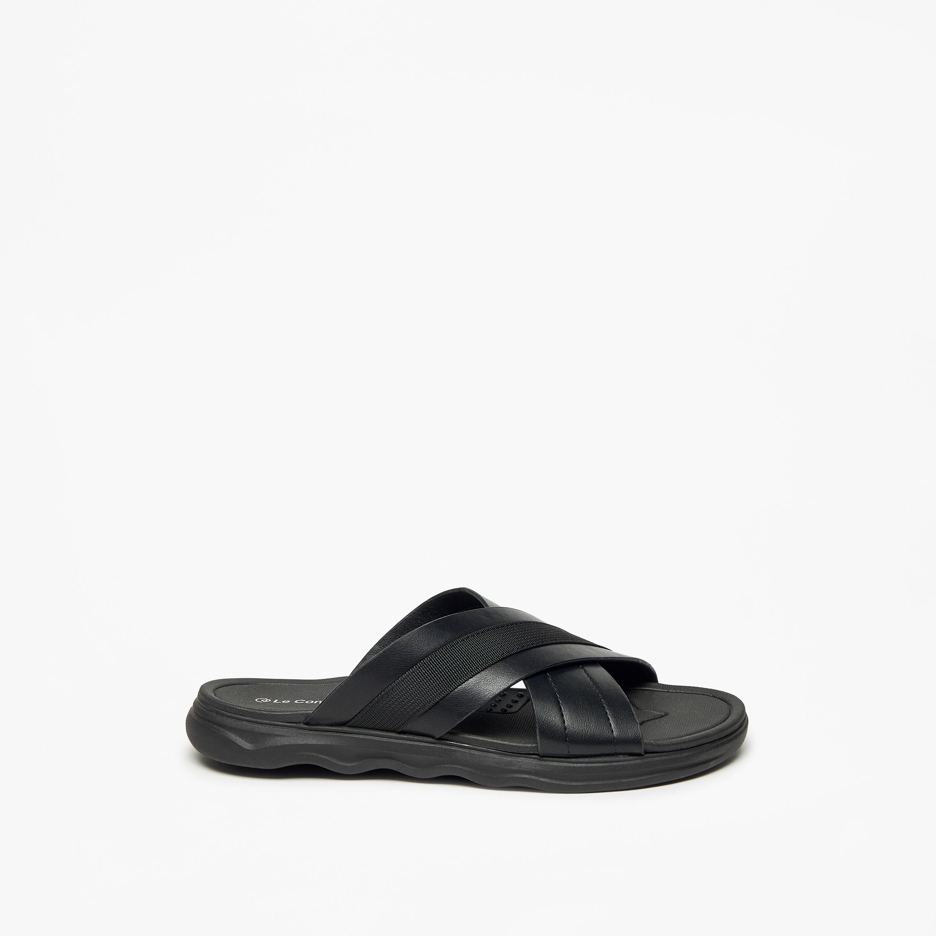 صندل سهل الارتداء بارز الملمس بحزام متقاطع من لو كونفورت-cpmen-footwear-sandals-image-3