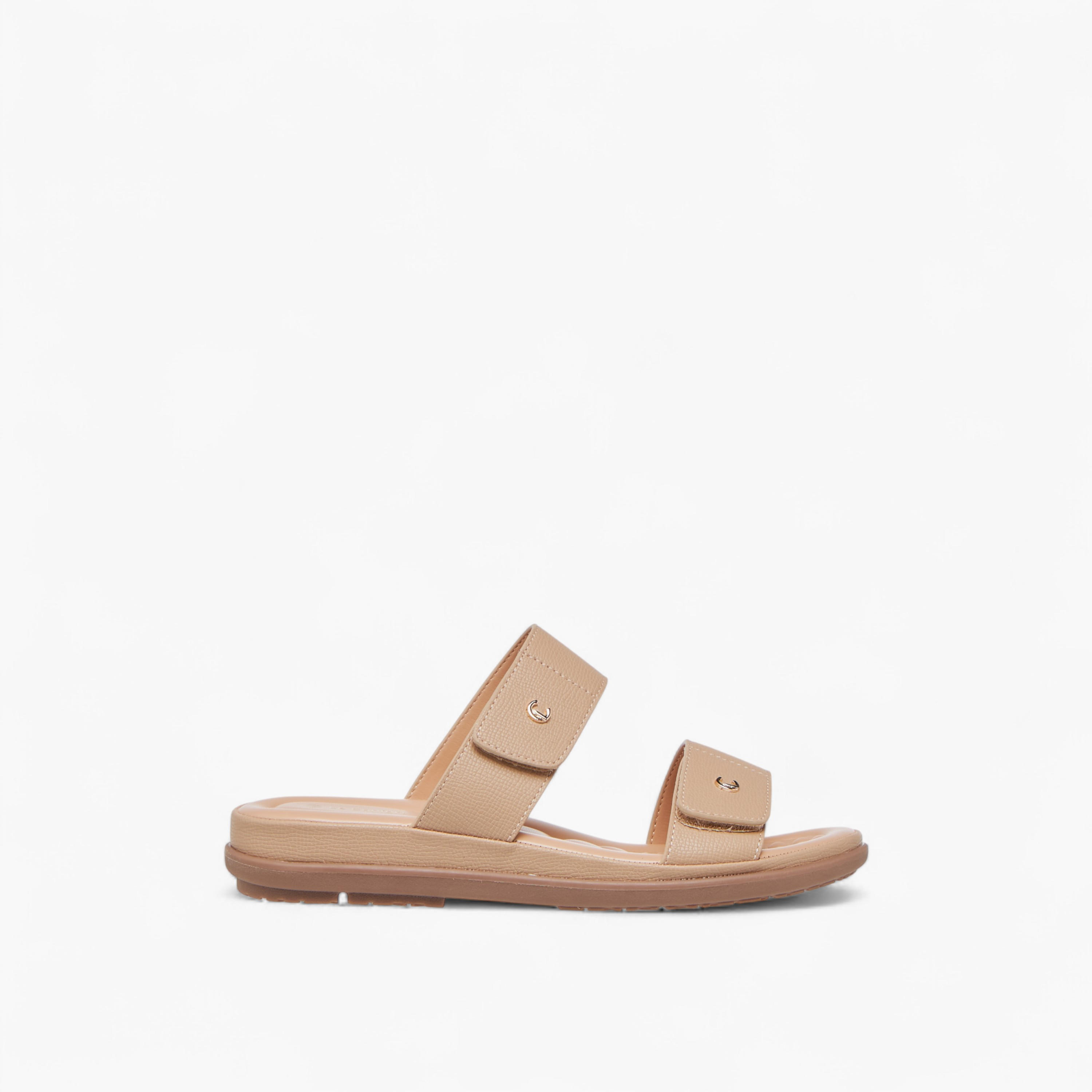 Le Confort Textured Slip-On Comfort Sandals-women-shoes-flats-sandals-image-2