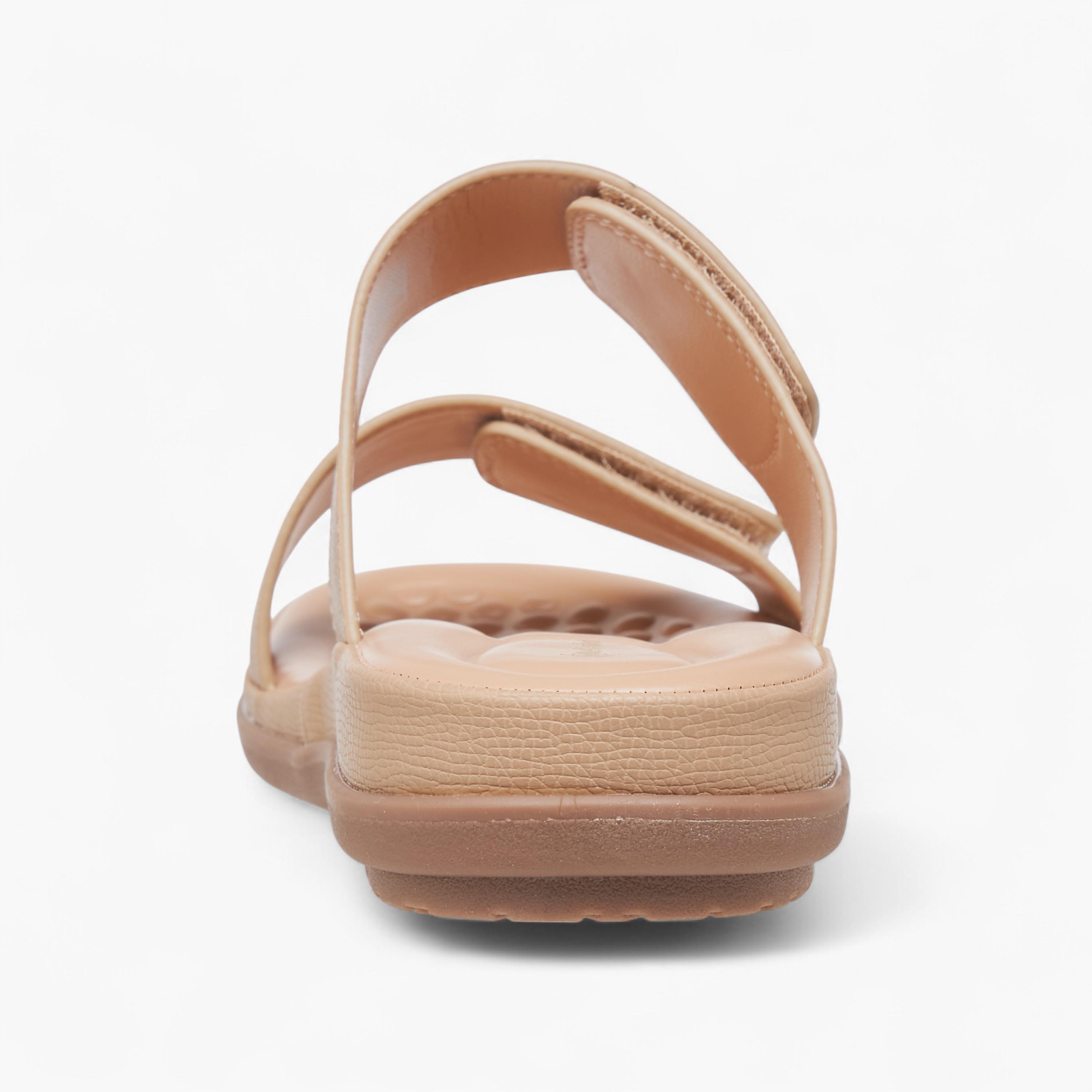 Le Confort Textured Slip-On Comfort Sandals-women-shoes-flats-sandals-image-4