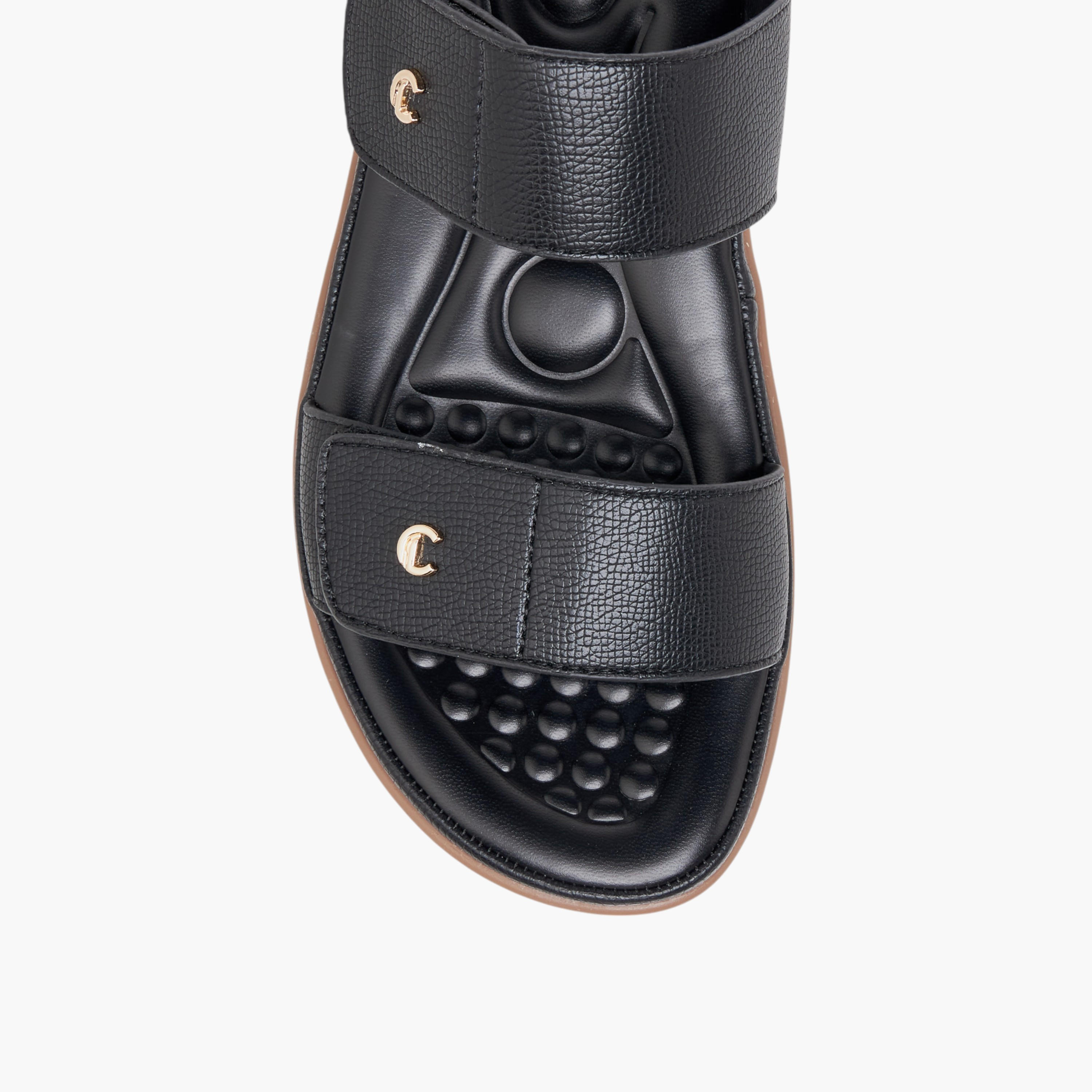 Le Confort Textured Slip-On Comfort Sandals-women-shoes-flats-sandals-image-3