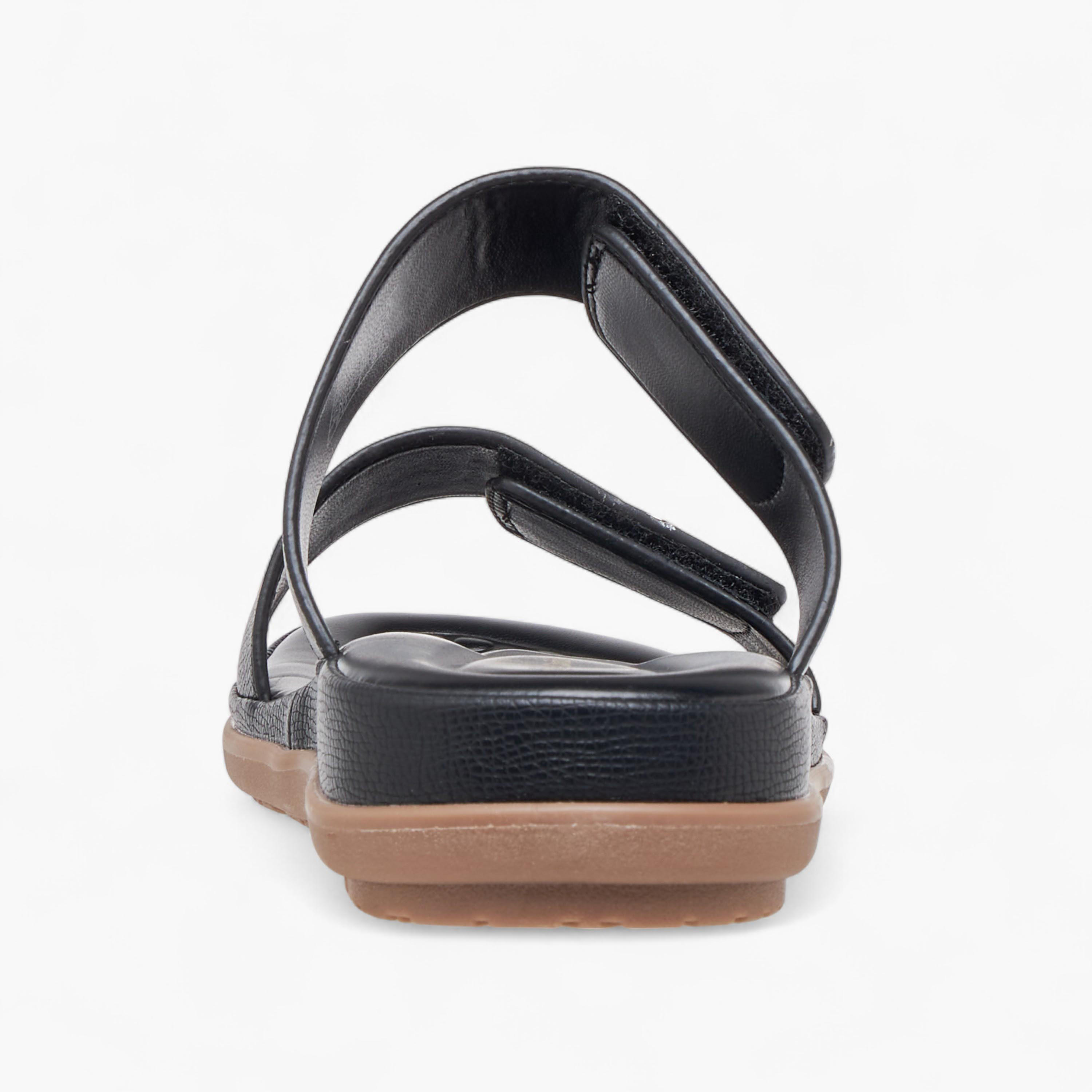 Le Confort Textured Slip-On Comfort Sandals-women-shoes-flats-sandals-image-4