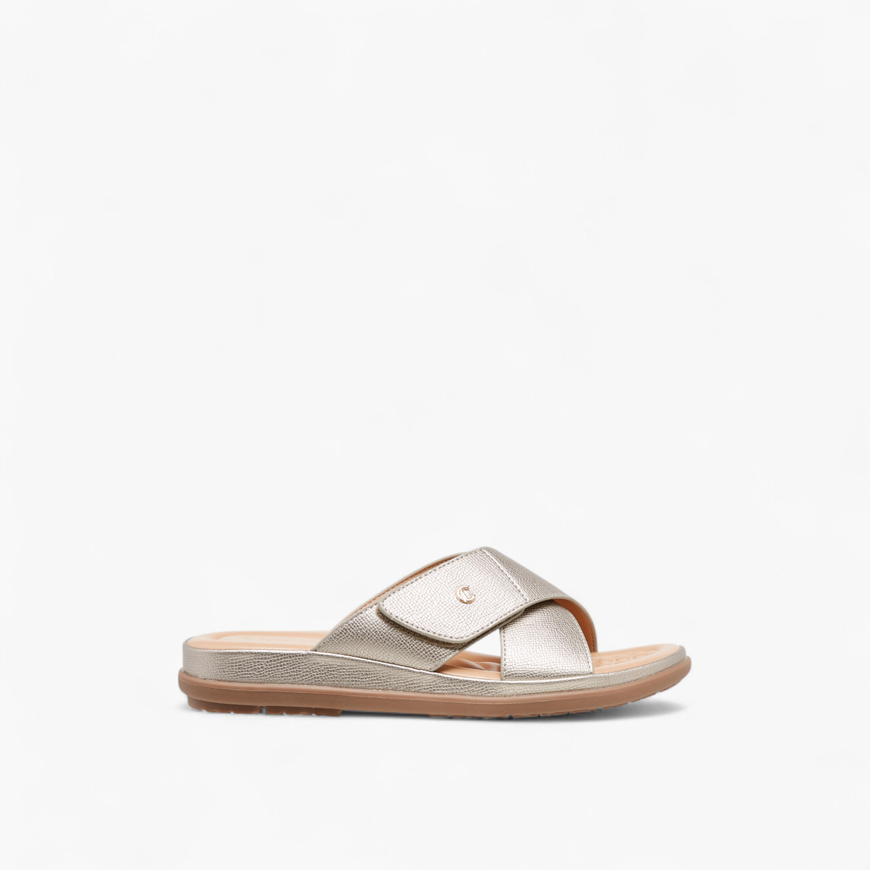 Le Confort Textured Slip-On Sandals-women-shoes-flats-sandals-image-3