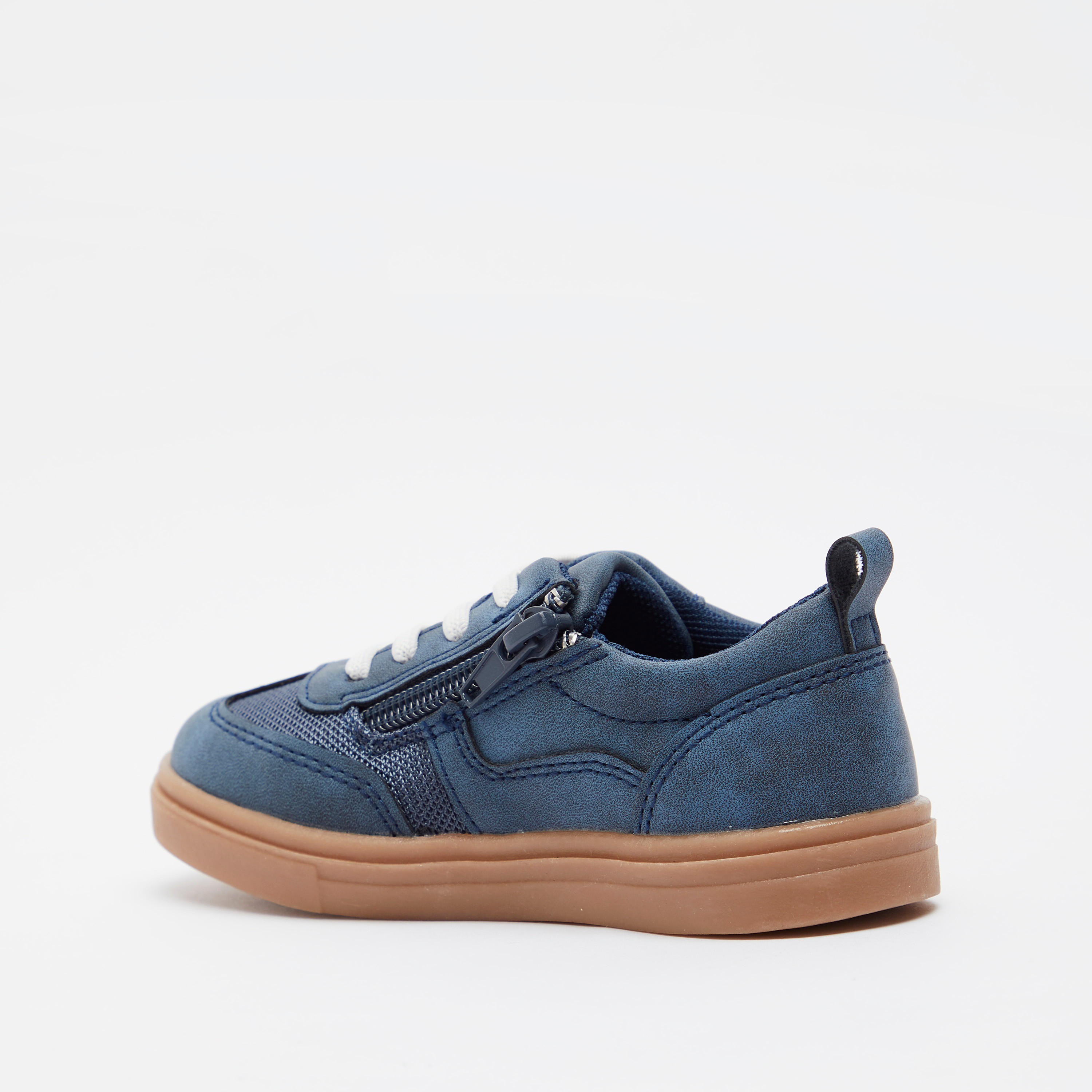 Juniors Textured Lace-Up Sneakers-boys-shoes-sneakers-image-3